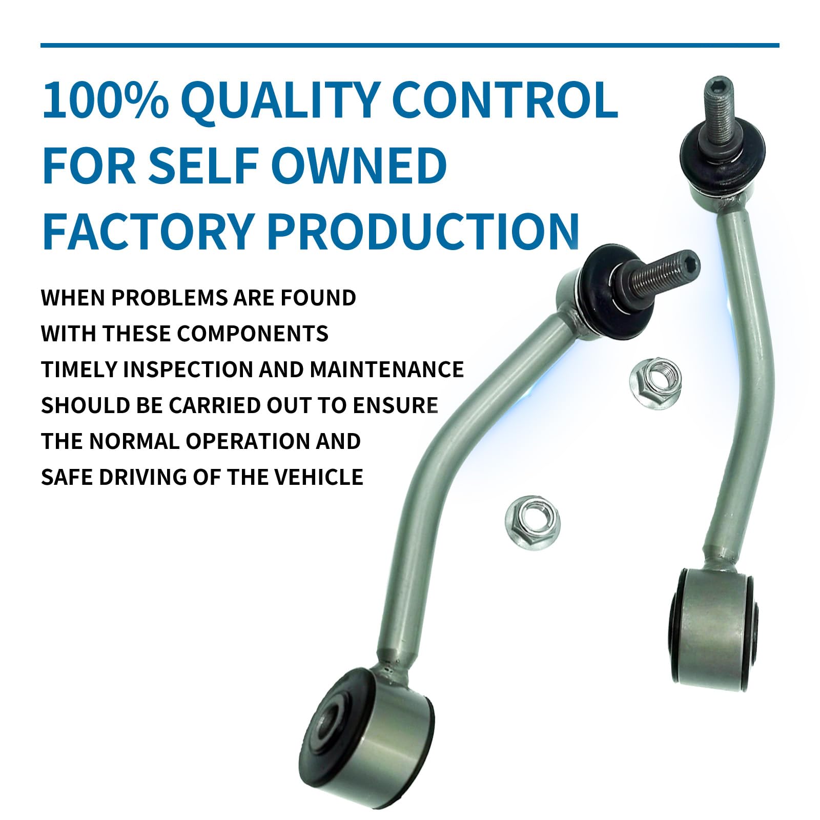 Xcpmc Zinc Nickel Alloy Rear Sway Stabilizer Bar End Link 2 Pcs Left & Right|Replacement For Q7 Cayenne Touareg|Replace Oe#: K80