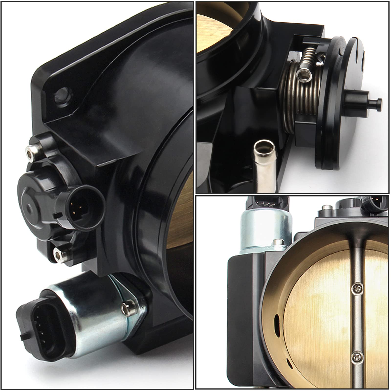 Yeshma 92Mm Throttle Body For Ls1 Ls2 Ls3 Ls6 Ls7 Lsx Intake Manifold With Throttle Position Sensors Tps & Idle Air Control Iac