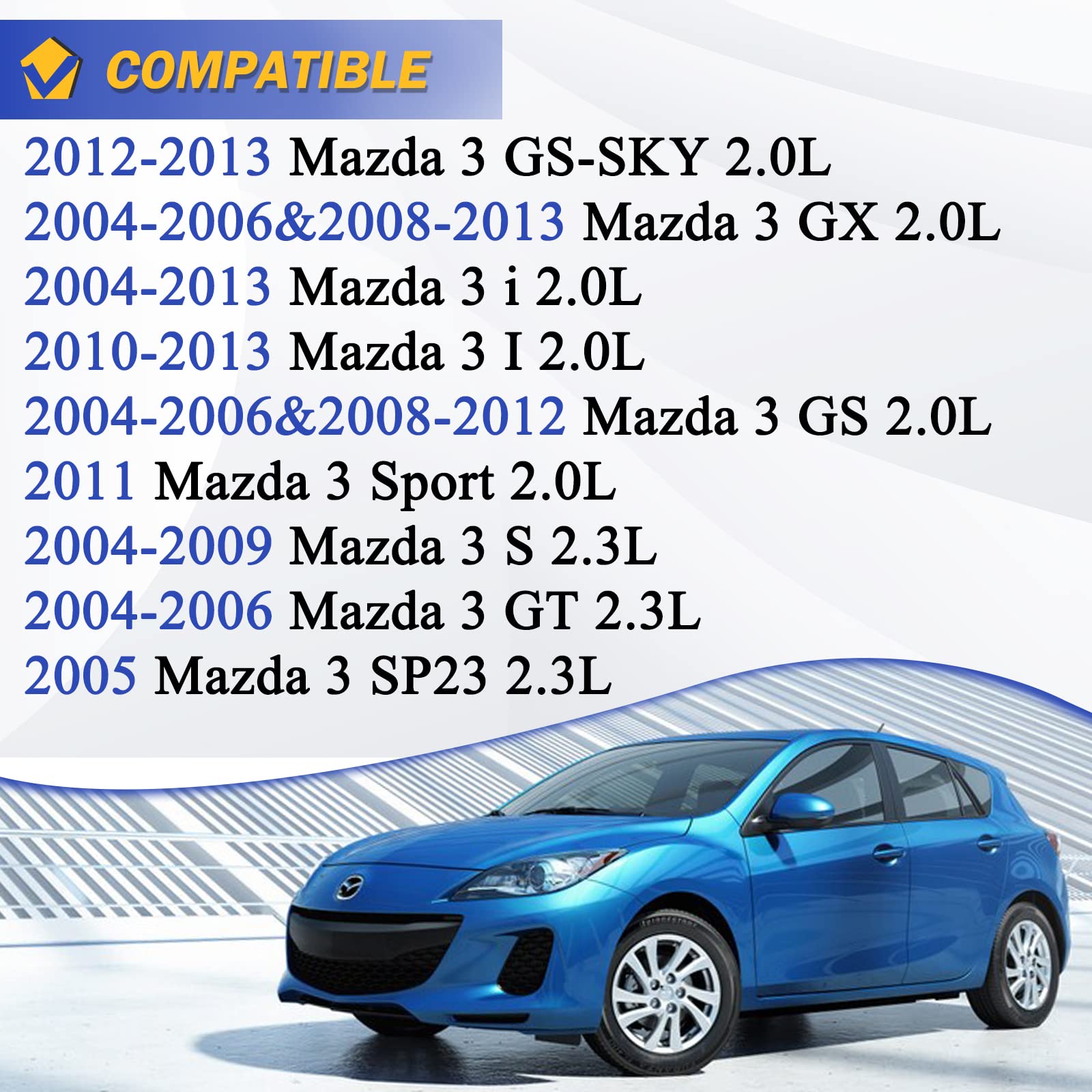 Front Engine Coolant Reservoir Radiator Expansion Tank For 2004-2013 Mazda 3 2.0L 2.3L 603-043