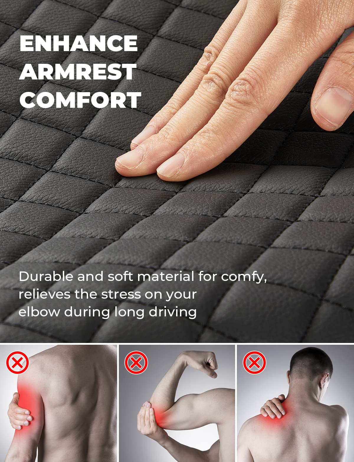 Issyauto Center Console Cover Armrest Lid Cover Compatible With 2009-2024 Ram, Leather Arm Rest Covering For Car, Well-Make Dura