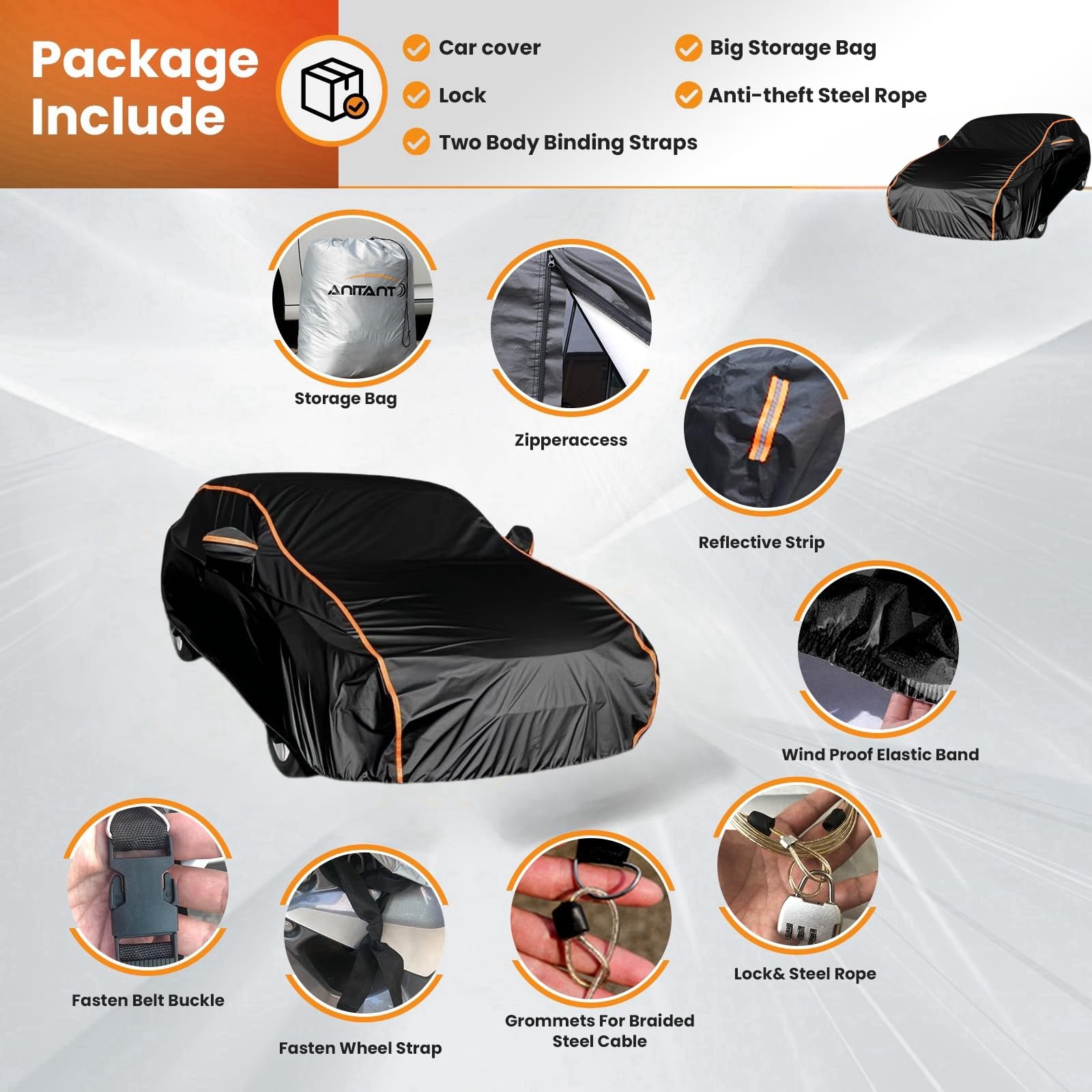 Anitant Wagon Covers Waterproof,Wagon Cover,Car Cover Wagon,Station Wagon Car Cover,Mini Van Cover,Wagon Car Cover,Rainuv Protec