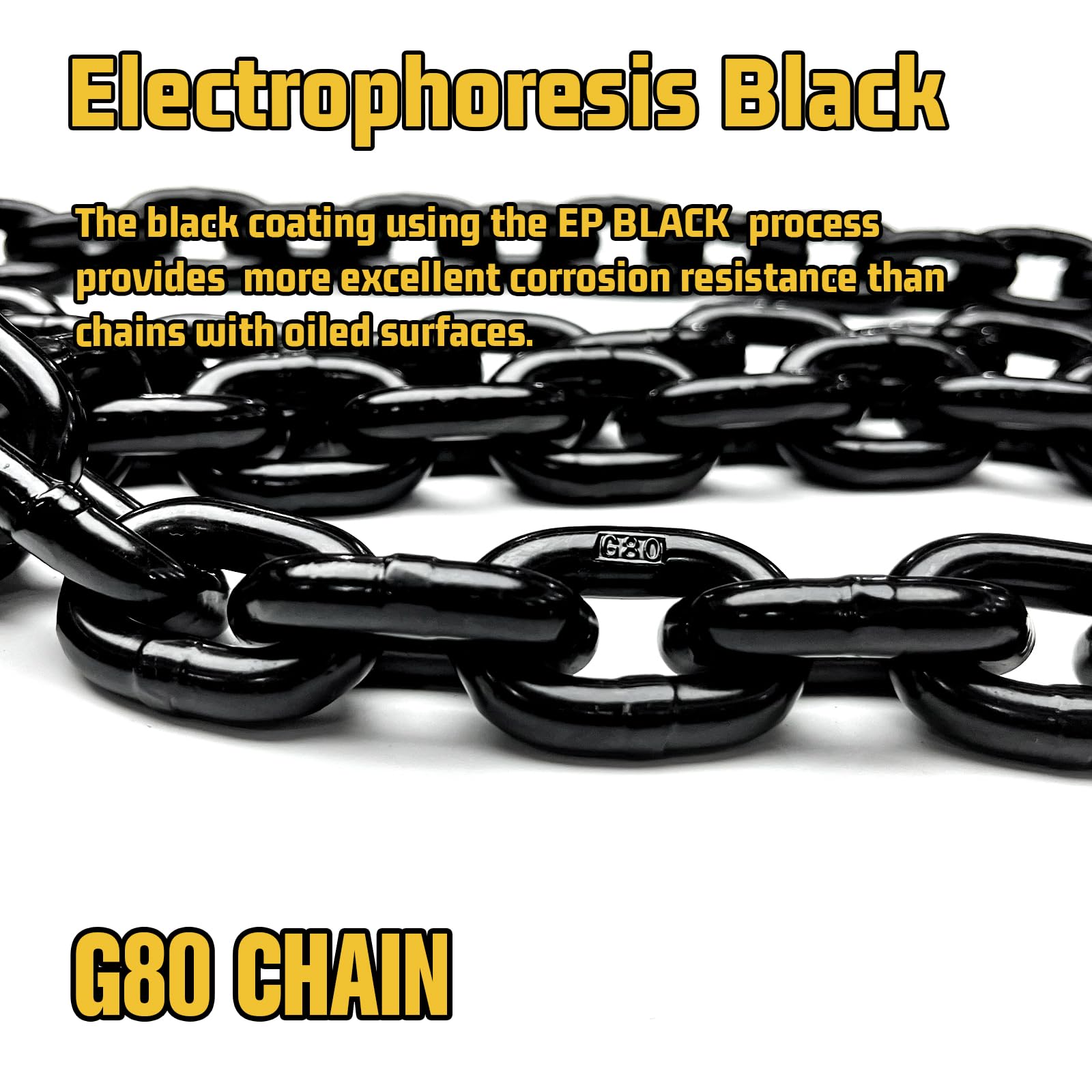 Senkeyfe Grade 80 Trailer Safety Chains - 35 Inch Tow Chains With 5/16'' Clevis Slip Hook And Chain Retainer, Trailer Chains 21,