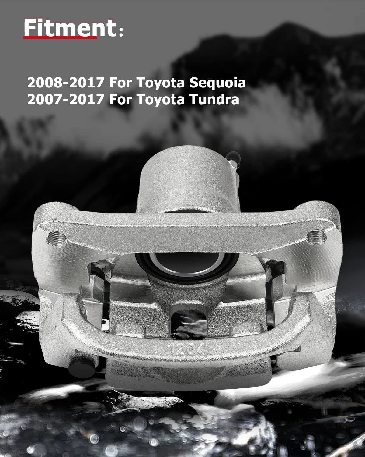 cciyu 19B3277 19B3276 Rear Left & Right Brake Calipers With Bracket For Toyota For Sequoia 2008-2015,For Toyota For Tundra 2007-