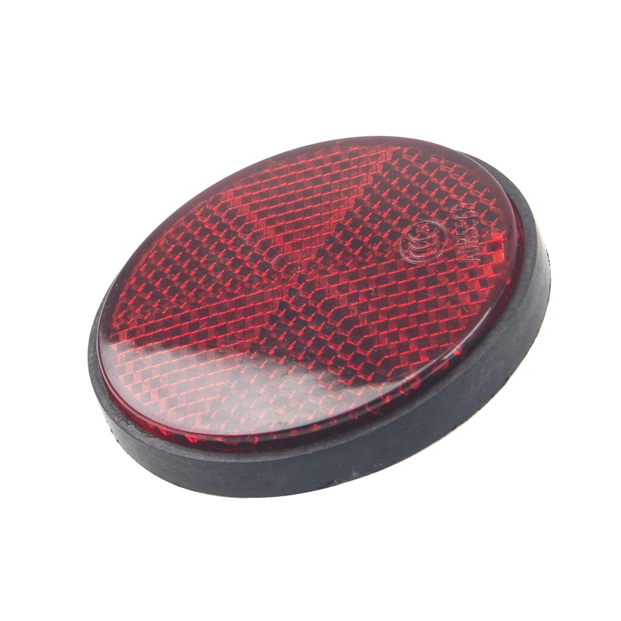 Rrina 4Pcs Red Plastic Reflective Warning Round Reflector For Motorcycle Bike