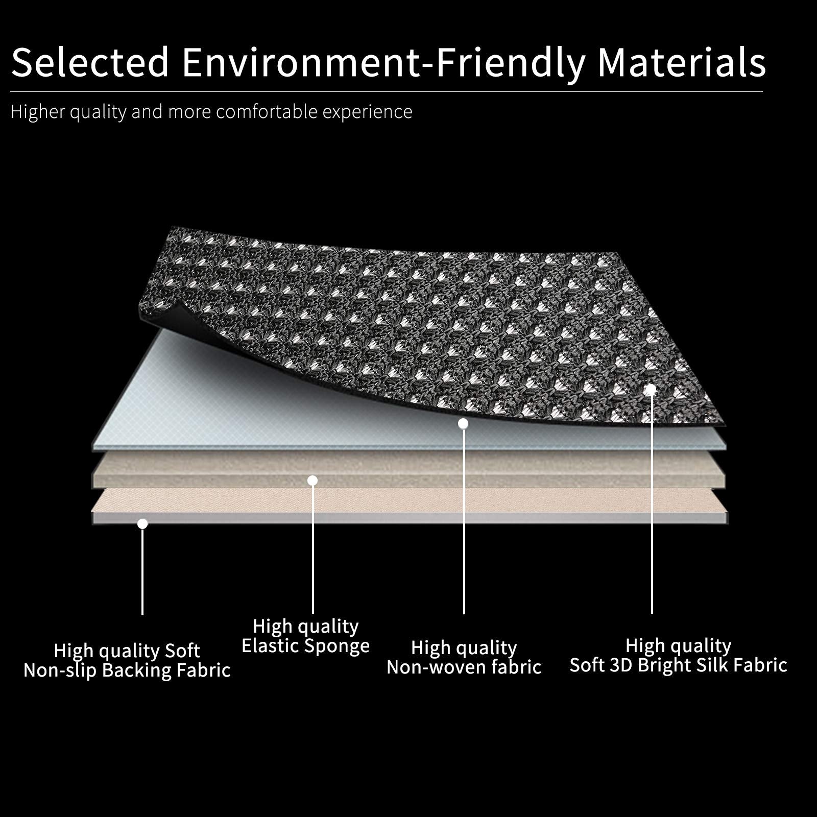 Auto Newer Luxury Breathable Rear Bench Car Seat Cover Fit Four Seasons, Back Seat Protector,Universal Rear Of Car Seat Cushions