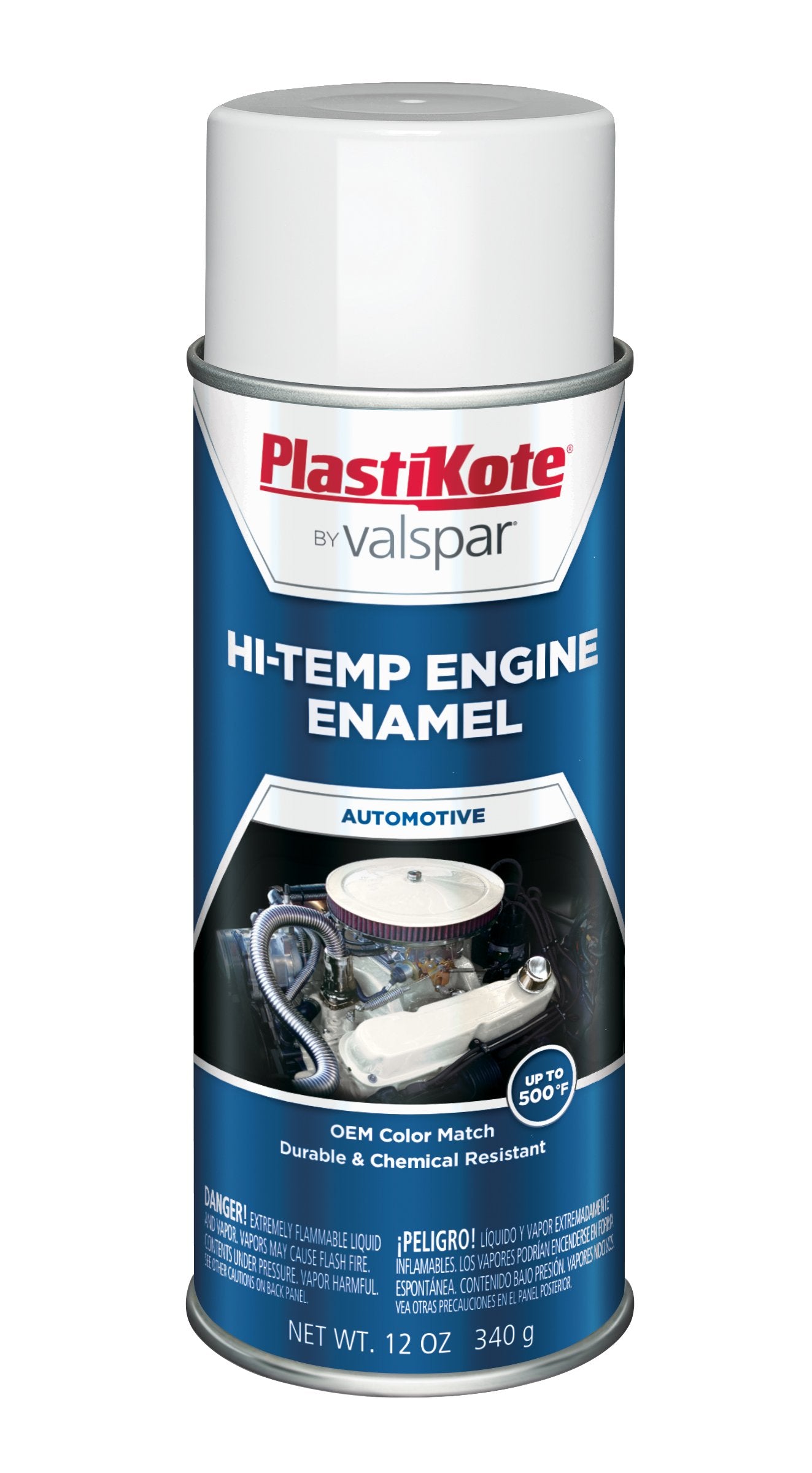 Plastikote 211 Hot Rod White Engine Enamel, 12 Oz.