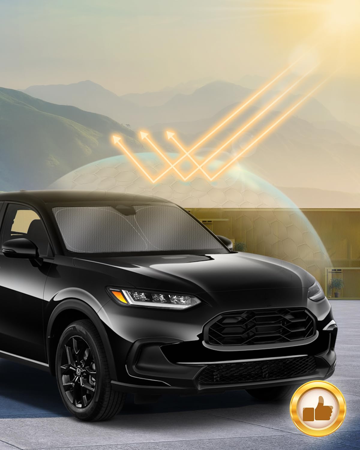 Mixsuper Liner Windshield Sun Shade For Honda Hr-V 2023-2025 Windshield Sunshades For Hrv Accessories Front Window Sun Shades Co