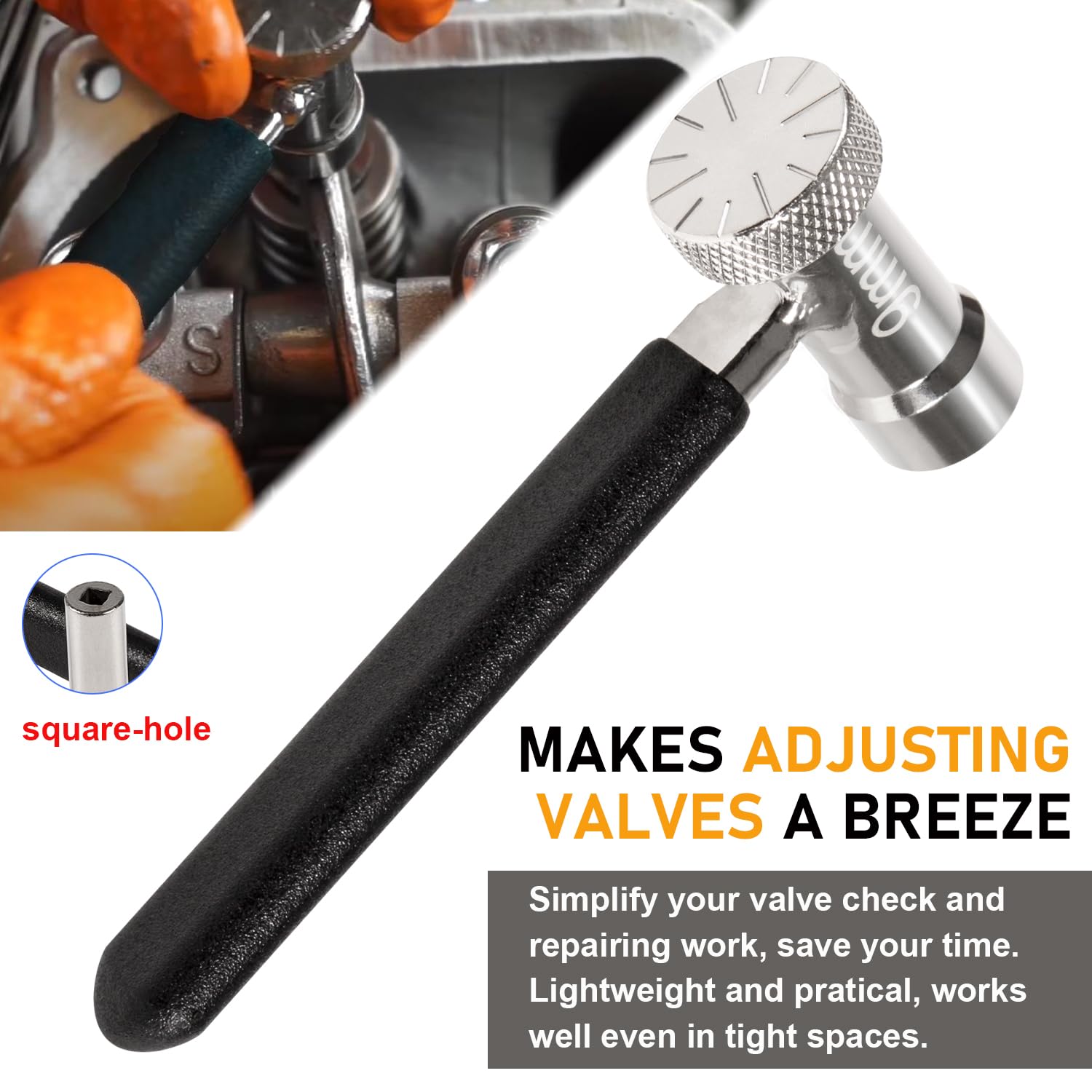 Johntruck Valve Clearance Adjustable Wrench, 2Pc Set, For Motorcycles Atvs And Scooter Gy6, 9Mm Lock Nut Wrench With 3Mm Tappet