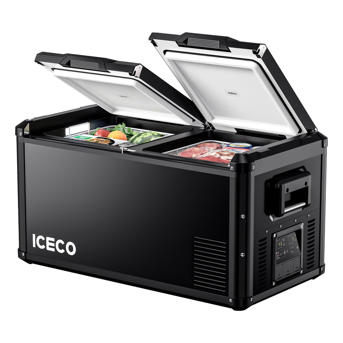 Iceco Vl75 Prod Portable Refrigerator, Multi-Directional Lid, Dual Usb & Dc 12/2 WBCARB08ZSWYRKS