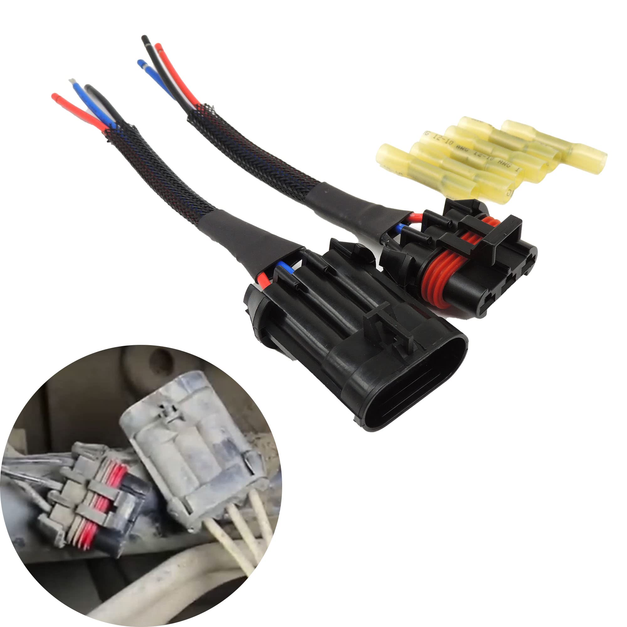 Hisport Atv Stator Connector Repair Harness Kit - Compatible With Polaris Rzr Ranger Utv Atv Burnt Wire