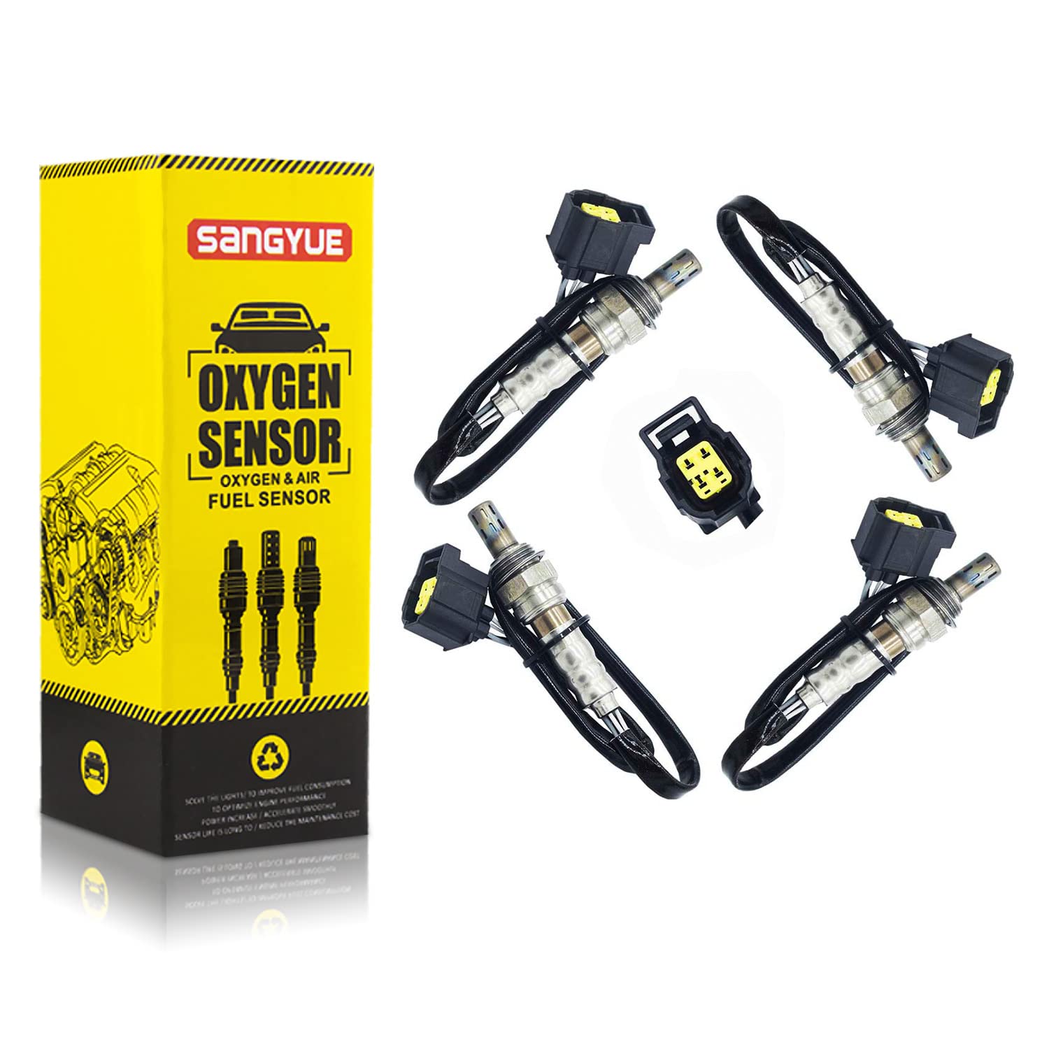 Sangyue 4PCS Oxygen Sensor 1 & 2 for 2011-2017 Jeep Wrangler Upstream + Downstream