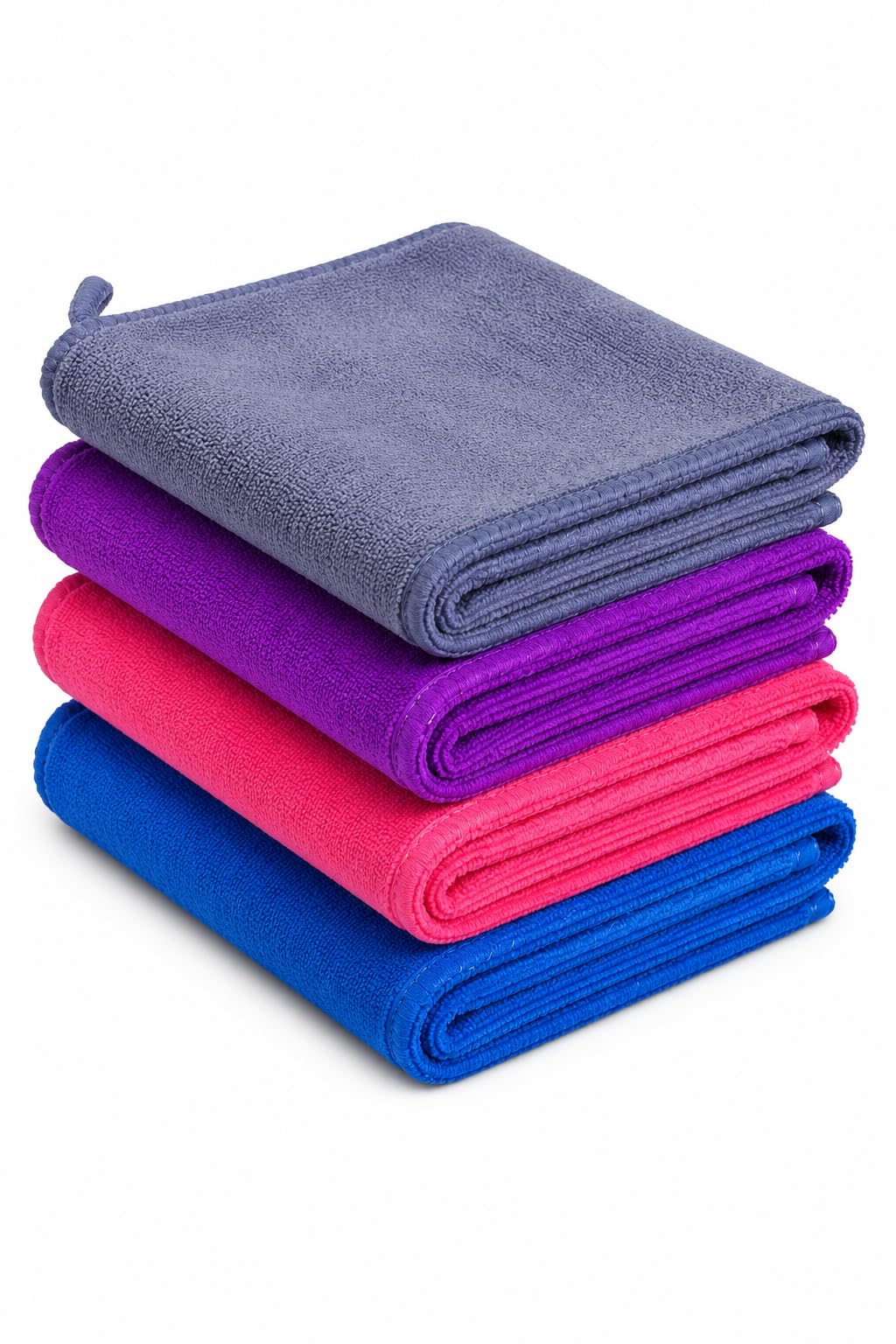 Microfiber Multipurpose Cloths, 40x40 cm, 350 GSM, Super Soft, Set of 4, for Car Bike Cleaning Polishing Washing & Detailing
