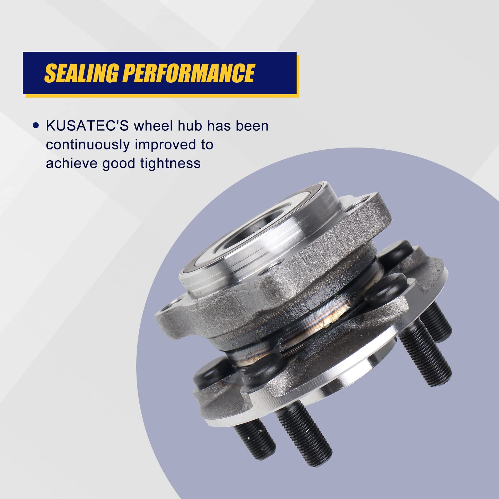 KUSATEC 513220 2PCS Front Wheel Bearing and Hub Assembly Compatible with Subaru Outback Legacy 2005 2006 2007 2008 2009 2010 201