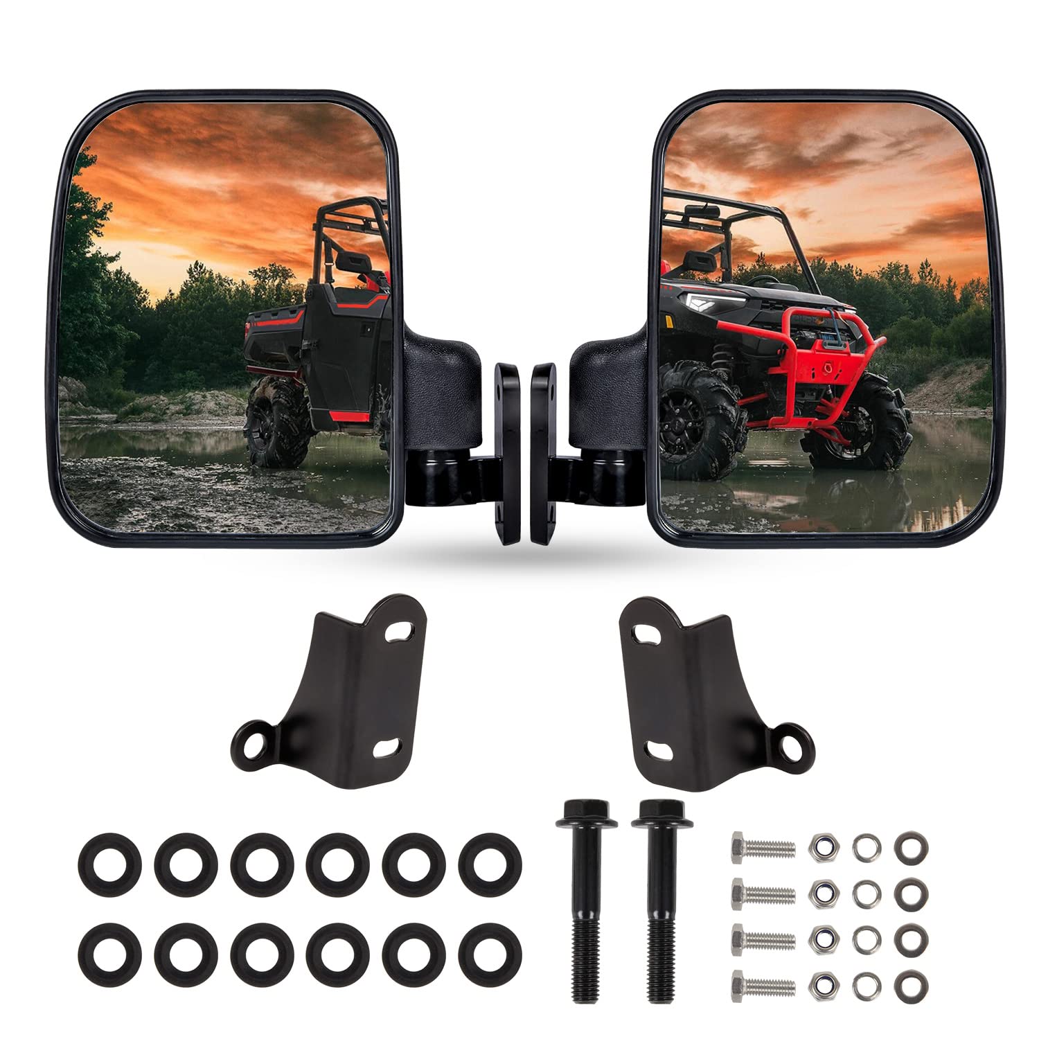 RANSOTO Ranger 1000 XP UTV Rear View Side Mirror Compatible with Polaris RANGER XP 1000, RANGER CREW XP 1000 2018 2019 2020 2021