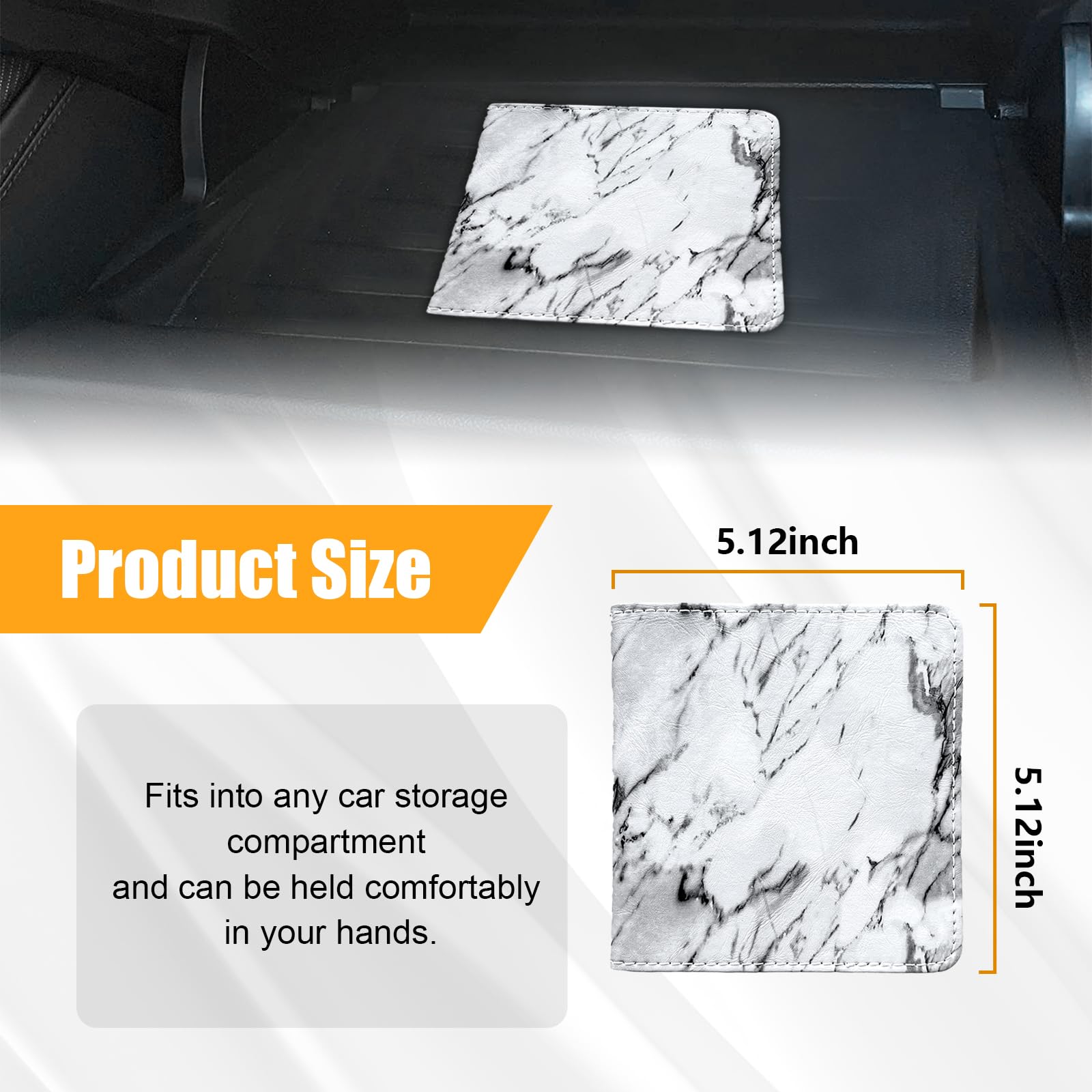 Kewucn Car Registration And Insurance Holder, Leather Auto Glove Box Organizer With Magnetic Shut, Driver License & Essential Do