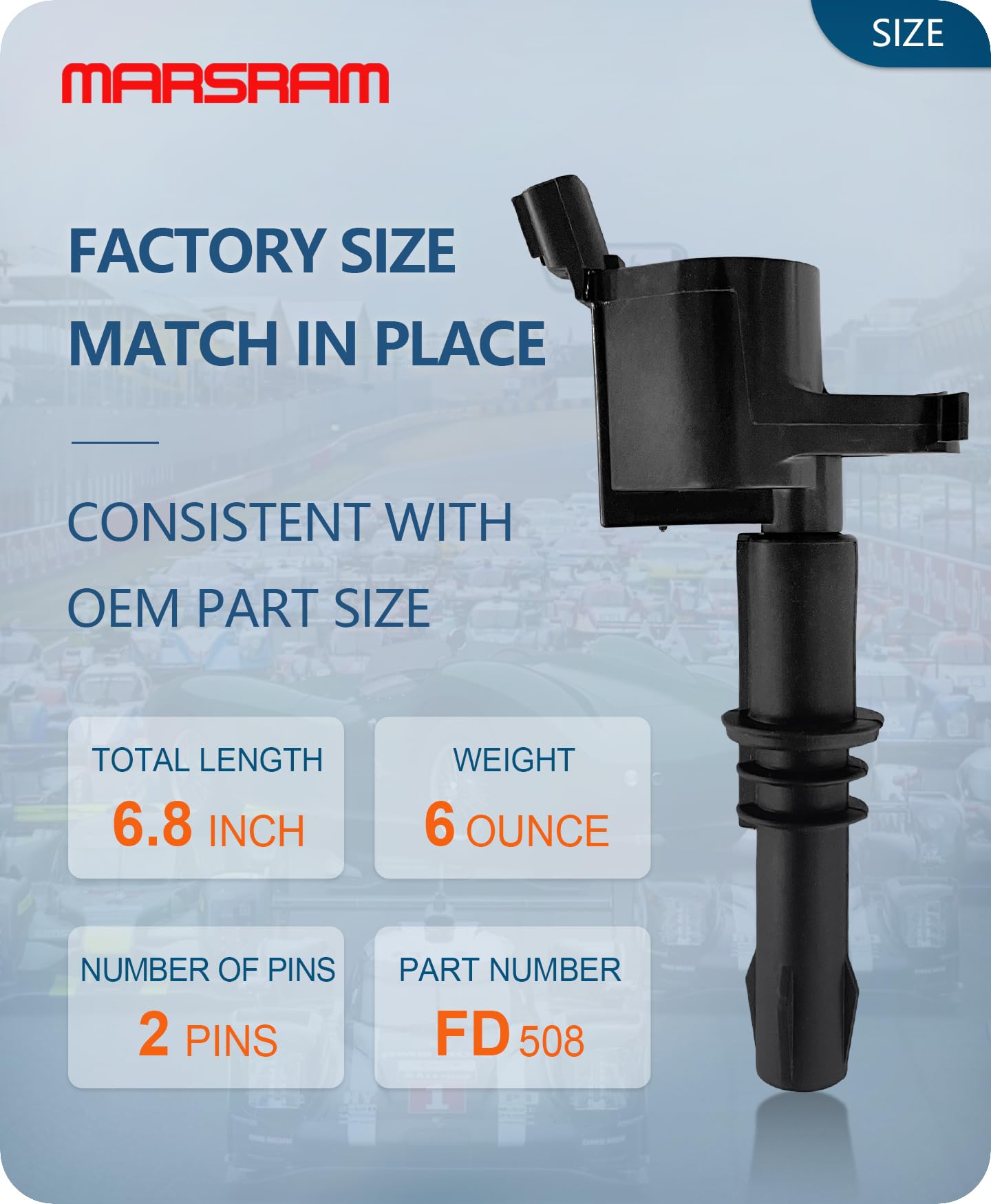 Marsram Ignition Coil Pack FD508 for 2004 2005 2006 2007 2008 Ford F150 Expedition Explorer F350 F250 F450 Super Duty Mustang 5.