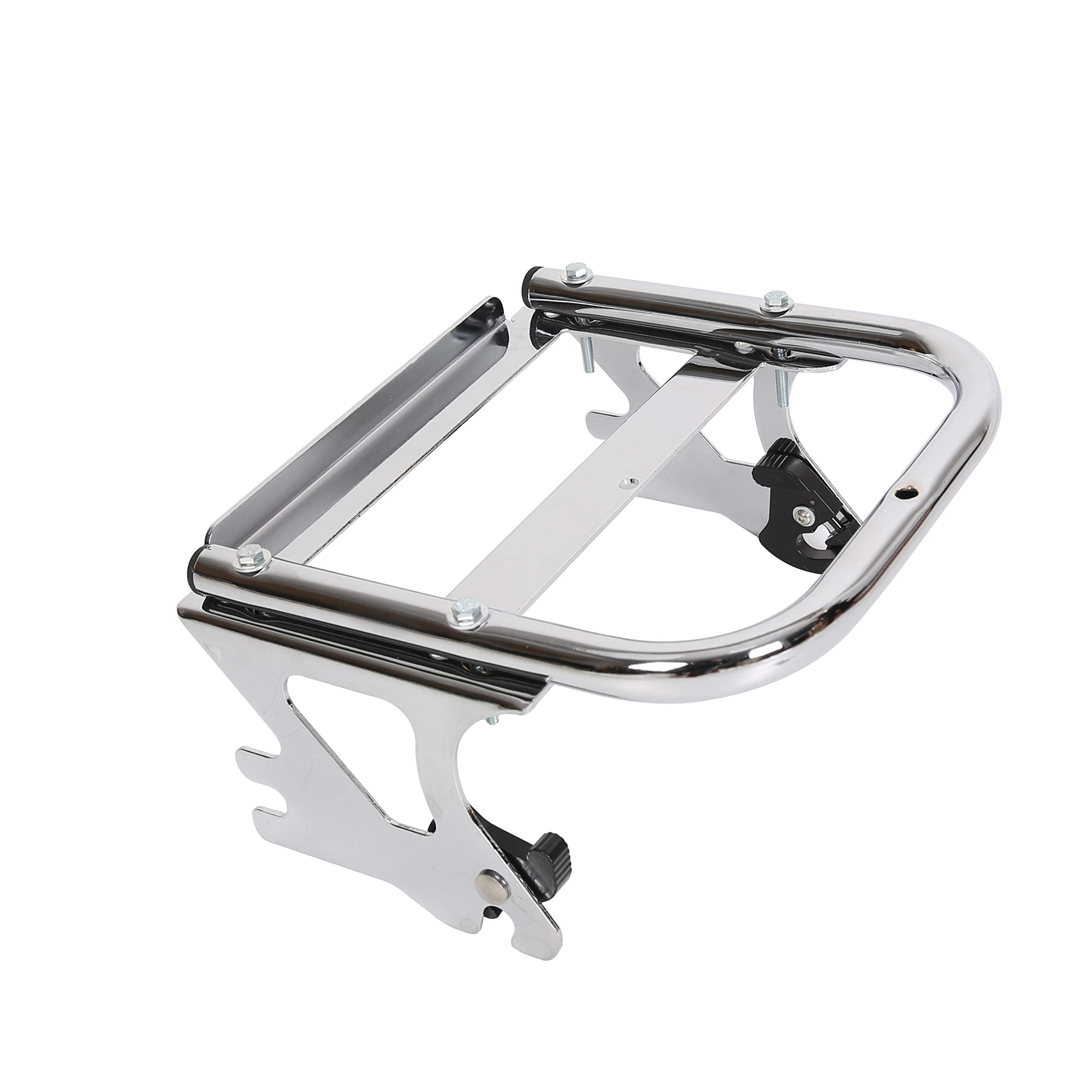 Ego Bike Detachable Two-Up Tour Pack Mounting Luggage Rack Compatible With 1997-2008 Harley Touring Electra Glide Road King Road