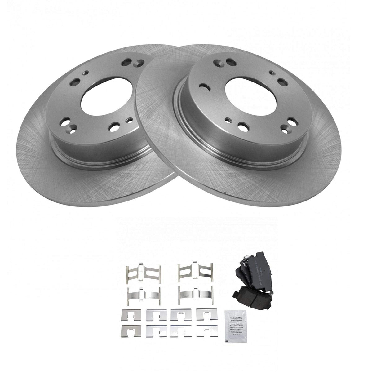 Trq Rear Brake Pad & Rotor Kit Brake Pads Brake Rotor Semi-Metallic Compatible With 2013-2015 Acura Ilx 2006-2015 Honda Civic