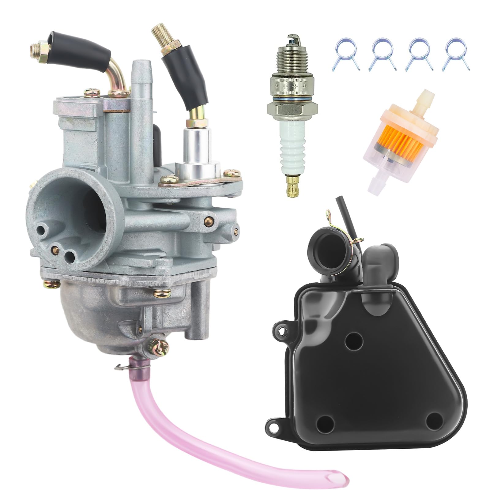 Predator Carburetor For Polaris Predator 50 04-07, Predator 90 01-03, Sportsman 90 01-06, Scrambler 50/90 01-03 With Air Filter Box & Spark Plug Kit