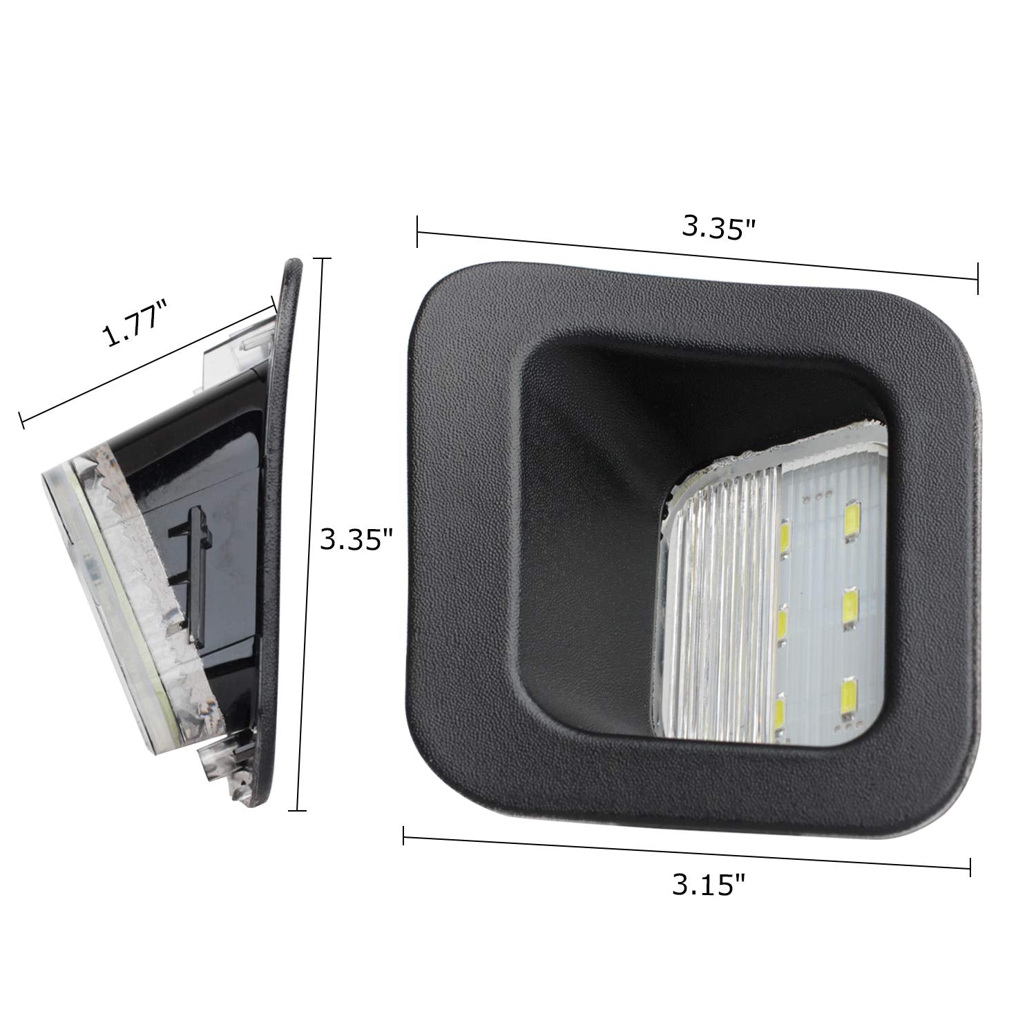 Ruxifey Led License Plate Light Tag Lights Compatible With 2003 To 2018 Dodge Ram 1500 2500 3500, 6000K White