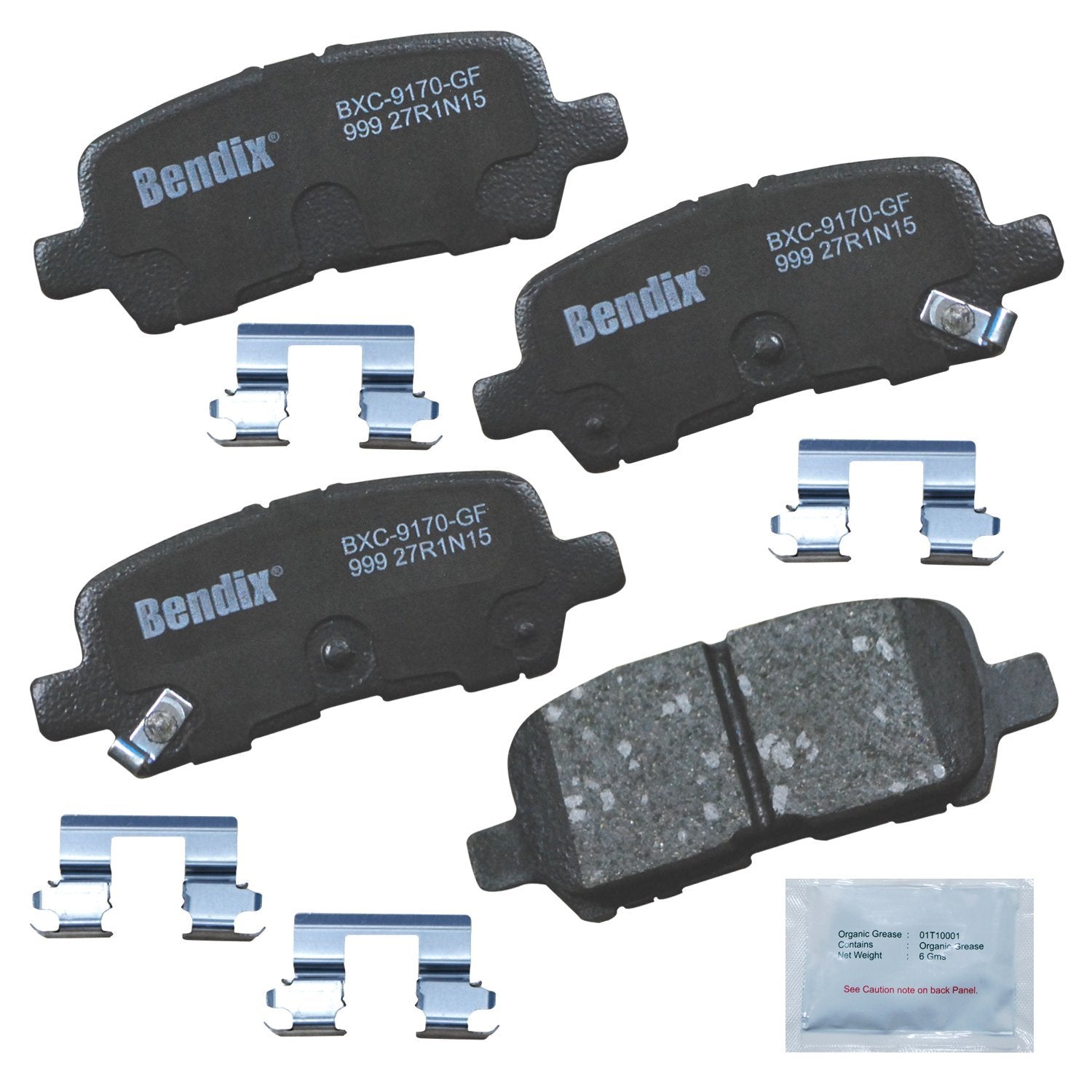 Bendix Priority1 Cfc999 Ceramic Rear Brake Pads For Buick Allure 2009-2005, Lacrosse 2009-2005, Chevrolet Impala 2013-2011, Impa