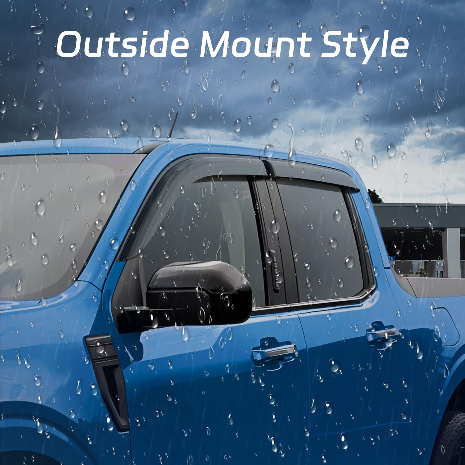 Window Visors Shield Rain Guards Fit For 2013-2020 Ford Fusion, Outside Mount Window Wind Deflectors, Smoke Tinted Vent Visors S