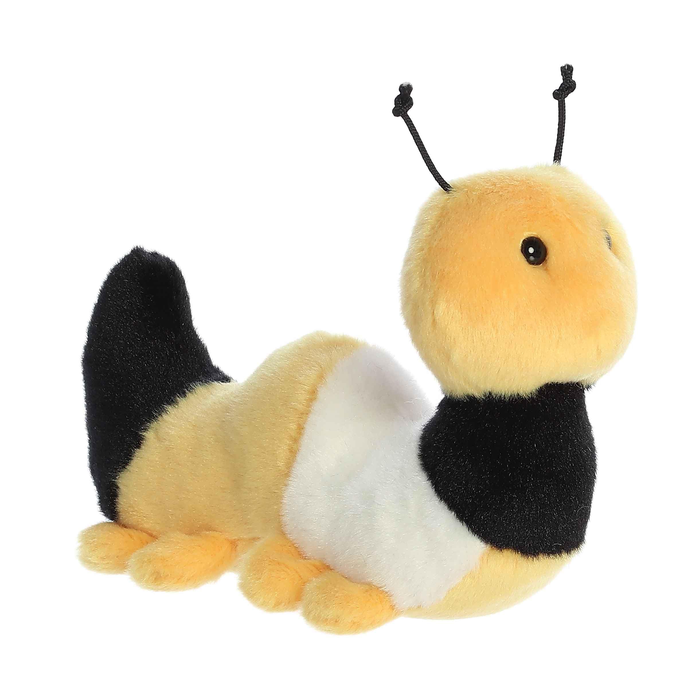 Aurora Adorable Mini Flopsie Monarch Caterpillar Stuffed Animal - Playful Ease - Timeless Companions - Yellow 8 Inches