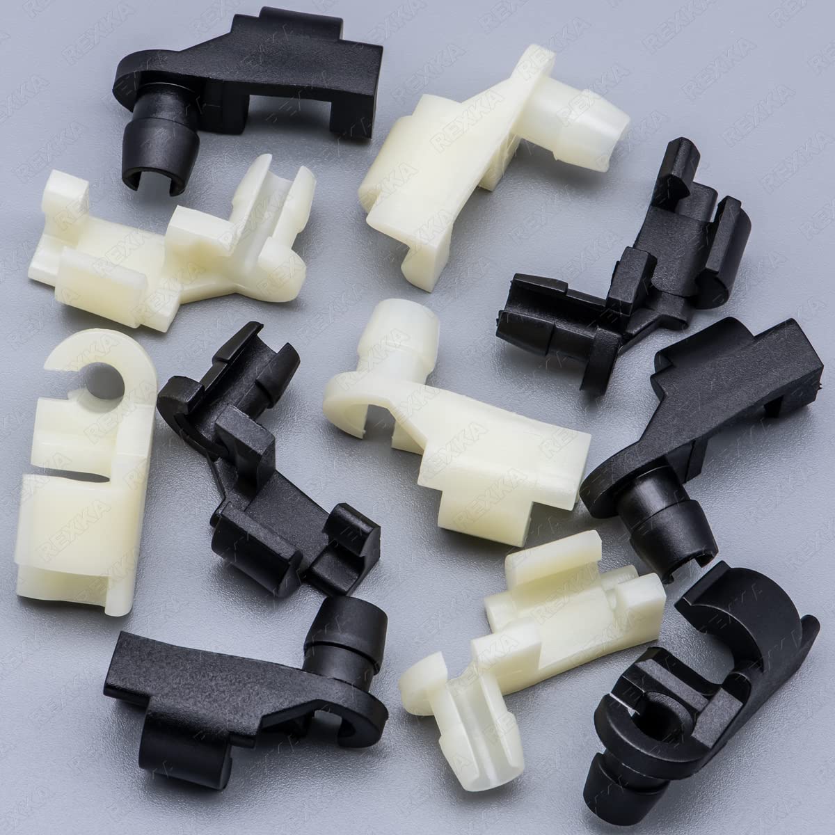 Rexka 5 Sets Door Handle Lock Rod Hood Latch Locking Push clip Kit 532 Rod for gM Ford chrysler Dodge Jeep Buick cadillac chevro