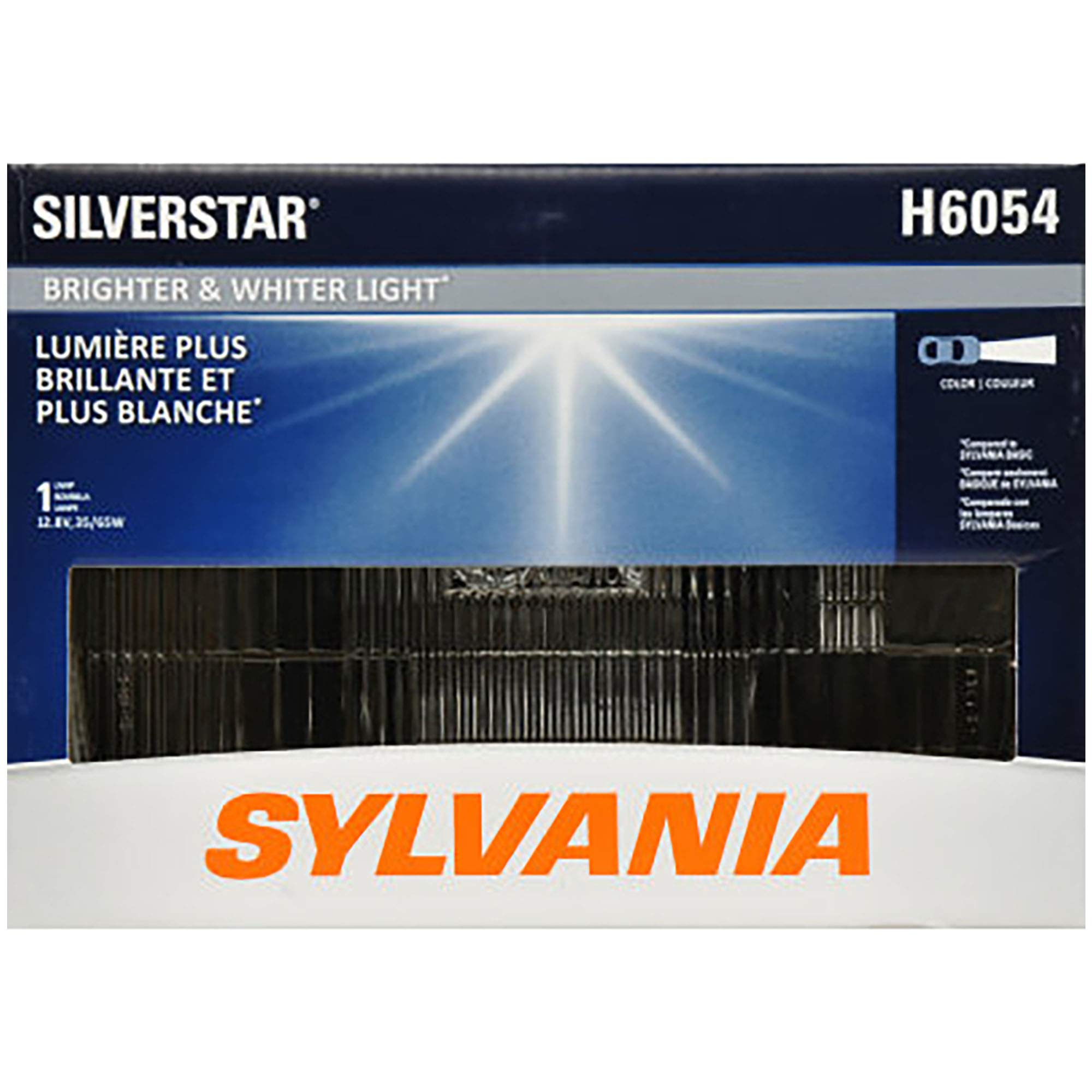 Sylvania - H6054 Silverstar Sealed Beam Headlight - High Performance Halogen Headlight Replacement (142X200), Brighter & Whiter 