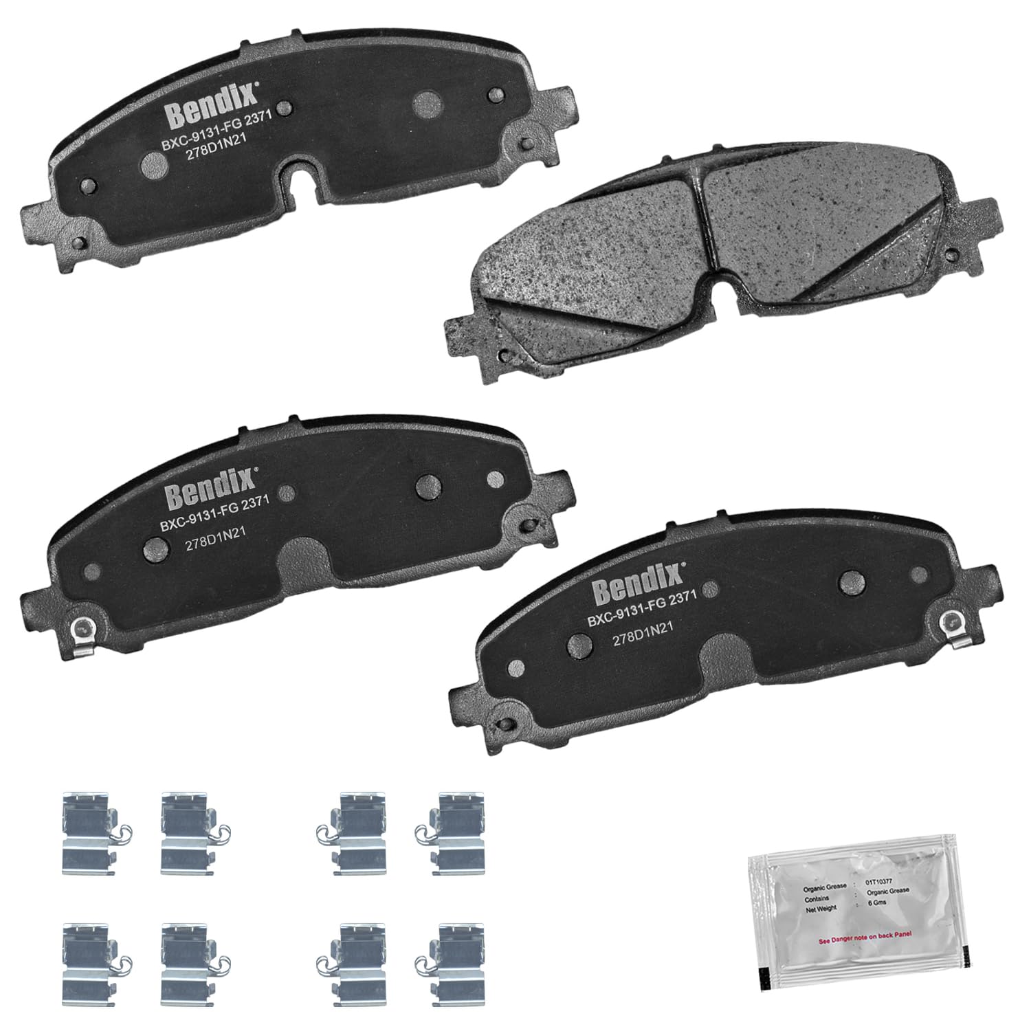 Bendix Priority1 Cfc2371 Ceramic Front Brake Pads For Select Models Buick Enclave,Cadillac Xt5,Xt6,Chevrolet Blazer,Colorado,Tra