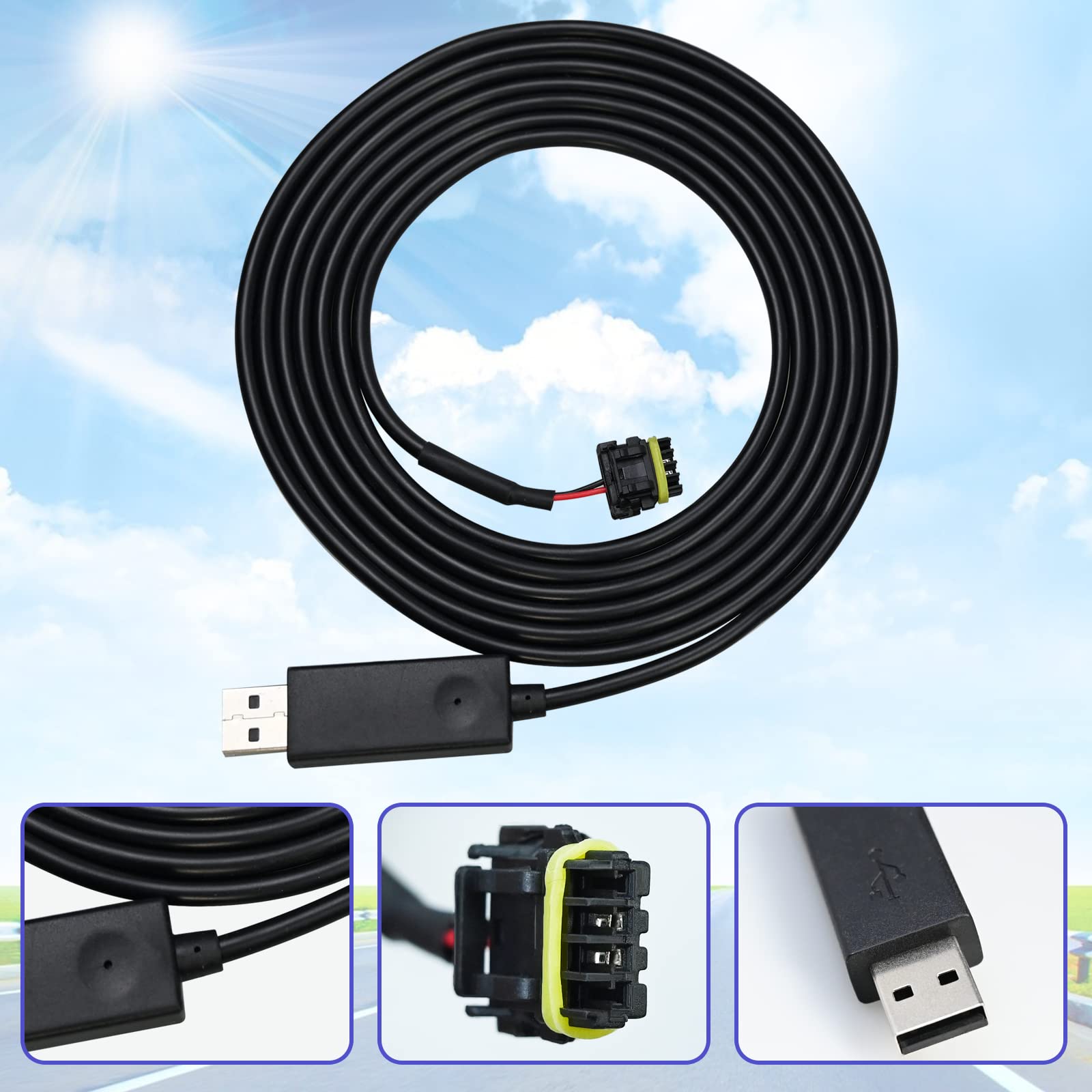 For Holley Efi Usb/Can Harness,For Holley 558-443 Sniper Efi Terminator X Can To Usb 8Ft Communication Cable,Vanshly