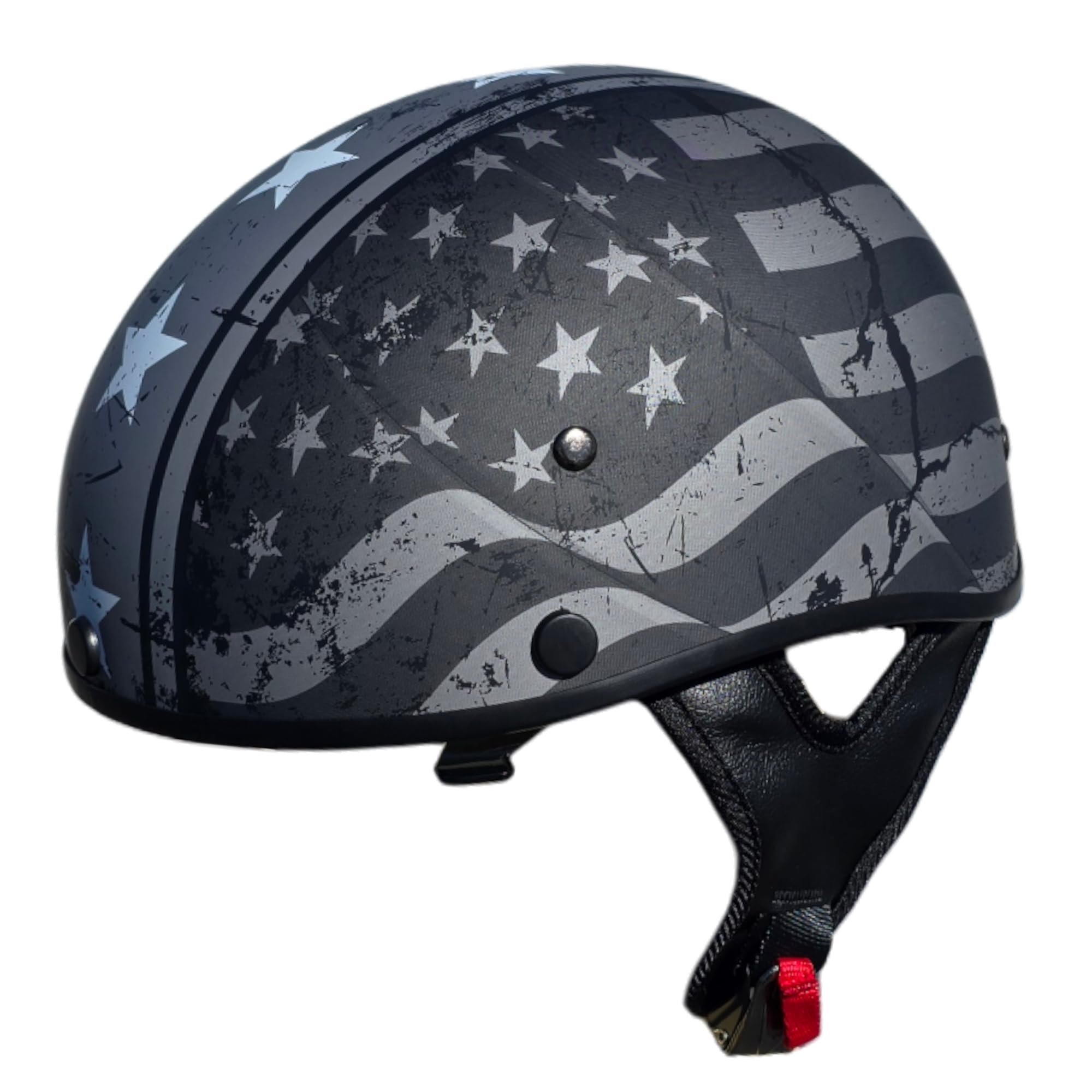 Vega Helmets Warrior Motorcycle Helmet W/Sunshield (Patriotic Flag, X-Large) (7817-055),Black