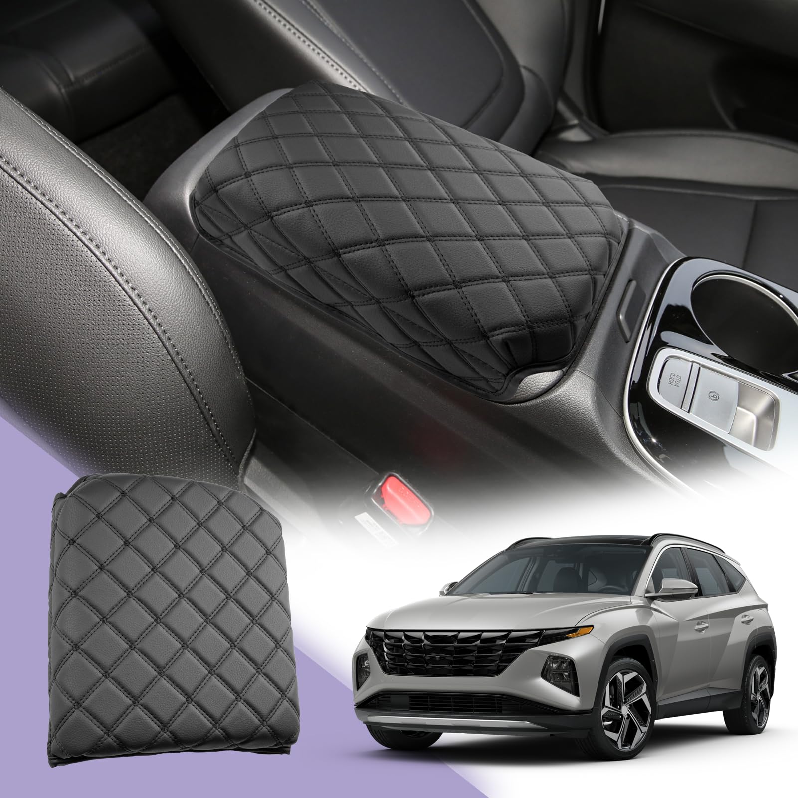 2024 Tucson Center Console Cover 2022-2024 Hyundai Tucson Armrest Cover Tucson Center Console Armrest Pad Soft Leather 2023 Tucs