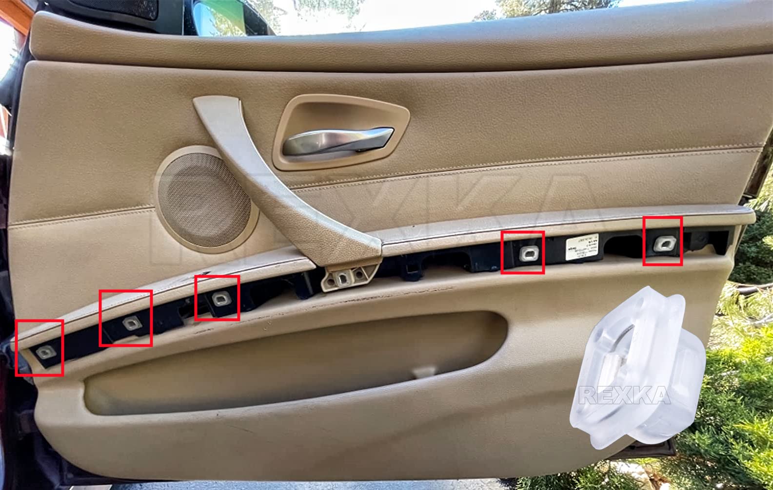 Rexka 20Pcs Interior Trim Moulding Door Retainer Trim Finisher Clips E46 E90 E91 X5 Compatible With Bmw E46 E90 E91 E92 320I 323I 325I 328I 330I M3 X5 E53 07149158194