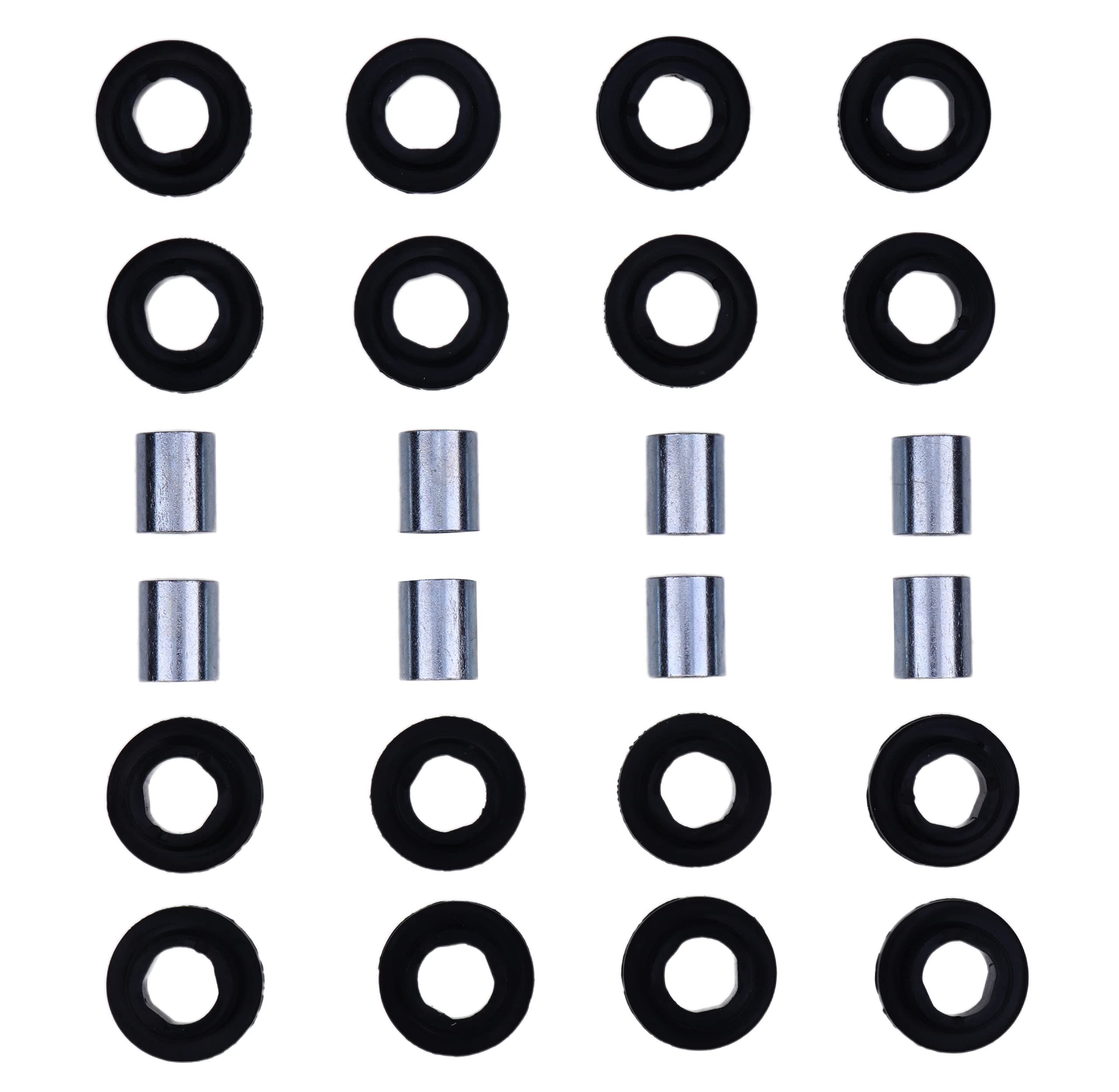 JEENDA Shock Bushing Bearing Kits 210001 0604310 Compatible with Arctic Cat 250 300 375 400 454 500 650 Upper Lower Front Rear