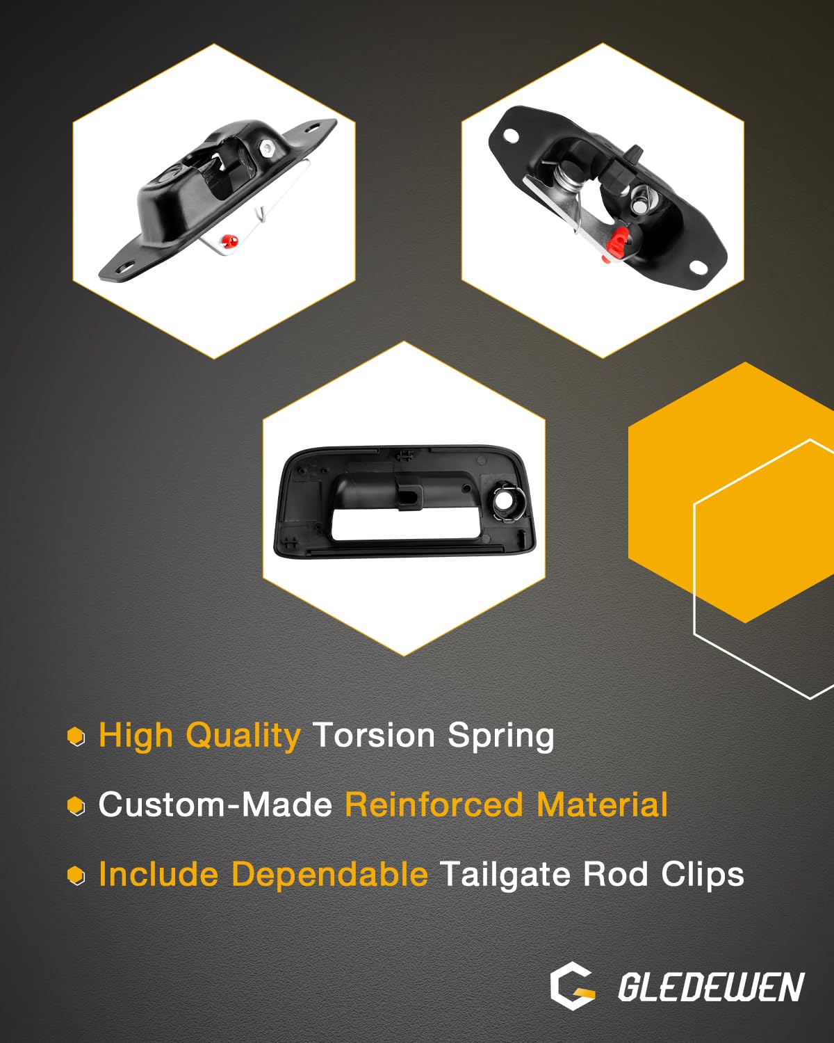 Tailgate Latch Rebuild Kit, Compatible With 2007-2014 Chevy Silverado Gmc Sierra, Replaces# 15140549 25838260 20927958 23158822