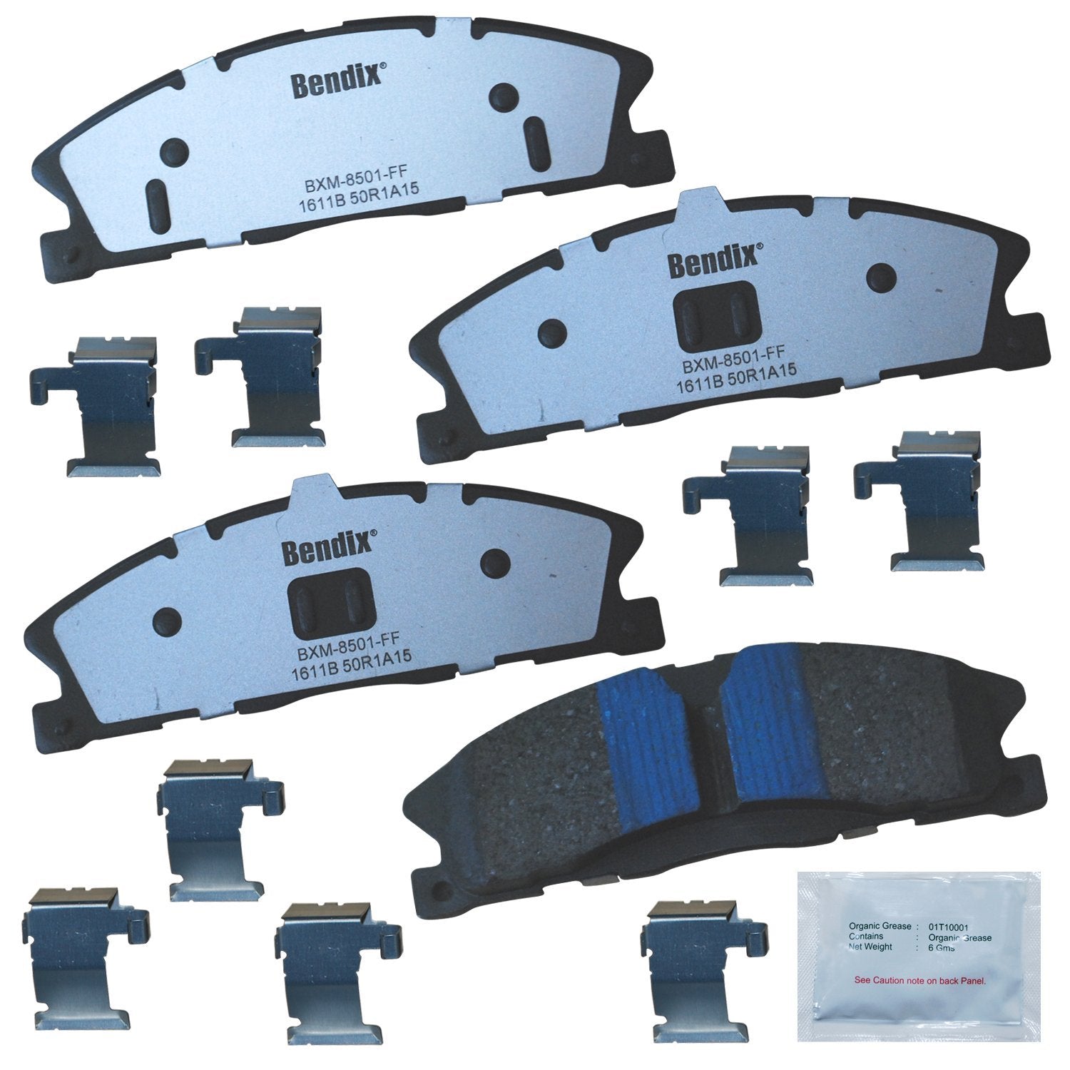 Bendix Fleet Metlok Pbd1611B Semi-Metallic Front Brake Pads For Ford Flex 2015-2013, Police Interceptor Sedan 2017-2013, Police