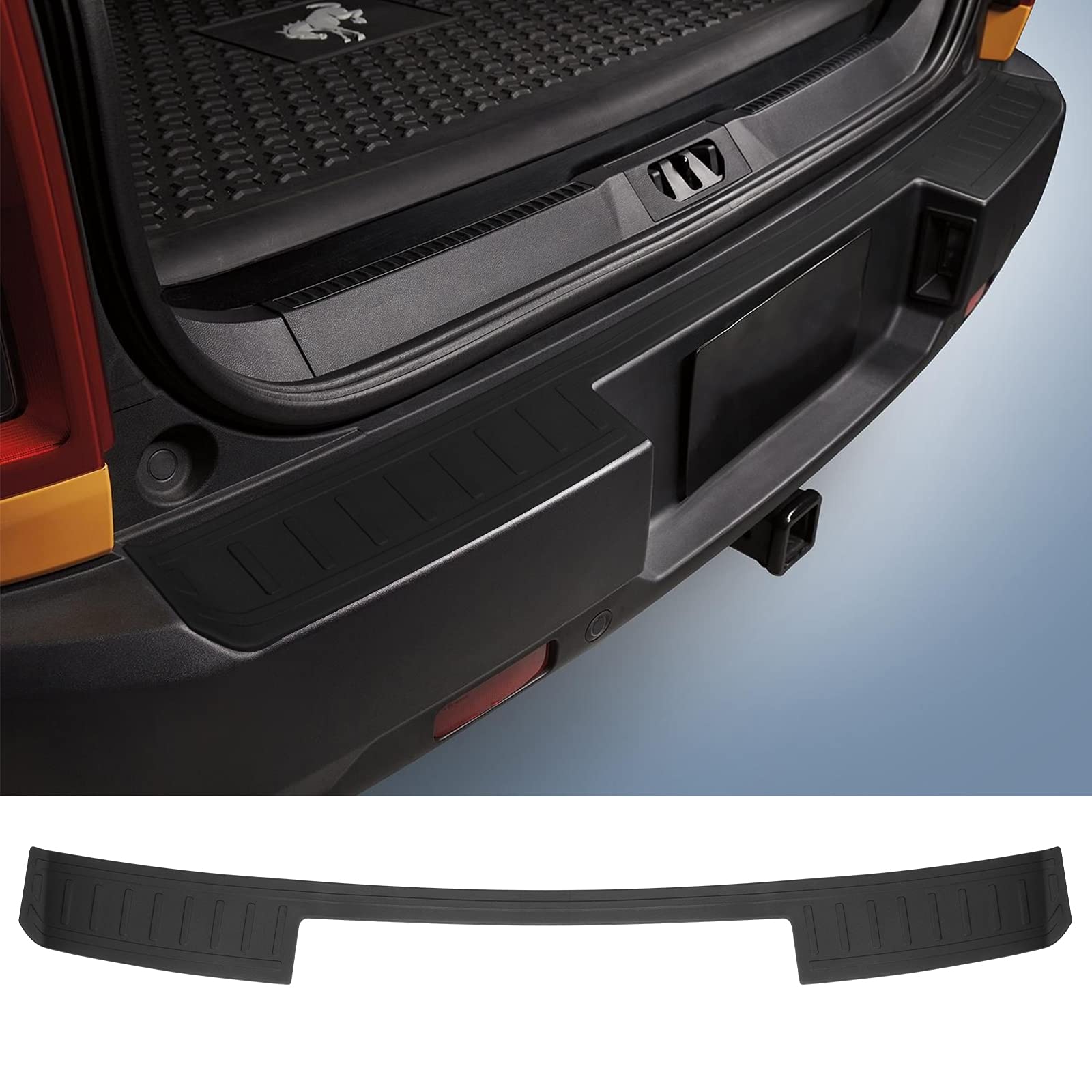 Ecarzo Rear Bumper Protector For 2025 2024 2023 2022 2021 Bronco Sport Accessories Trim Cover Scratch Resistant Trunk Door Entry Guards