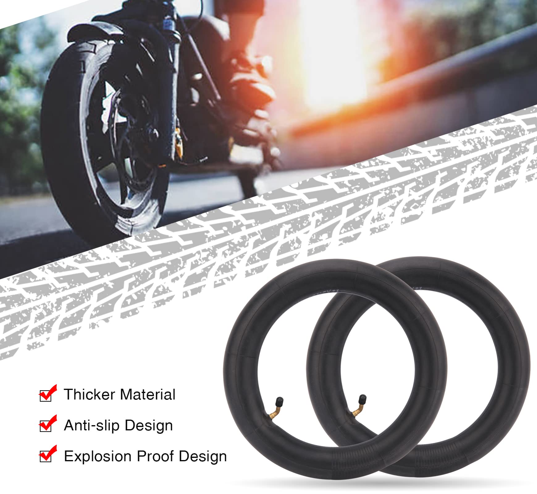 12 1/2 X 2 1/4 Tube Inner Tube 12.5 X 2.25 Tire 2 Pack For Pocket Bikes, Gas Scooters, Electric Scooters, Mini Bikes, Mobility S