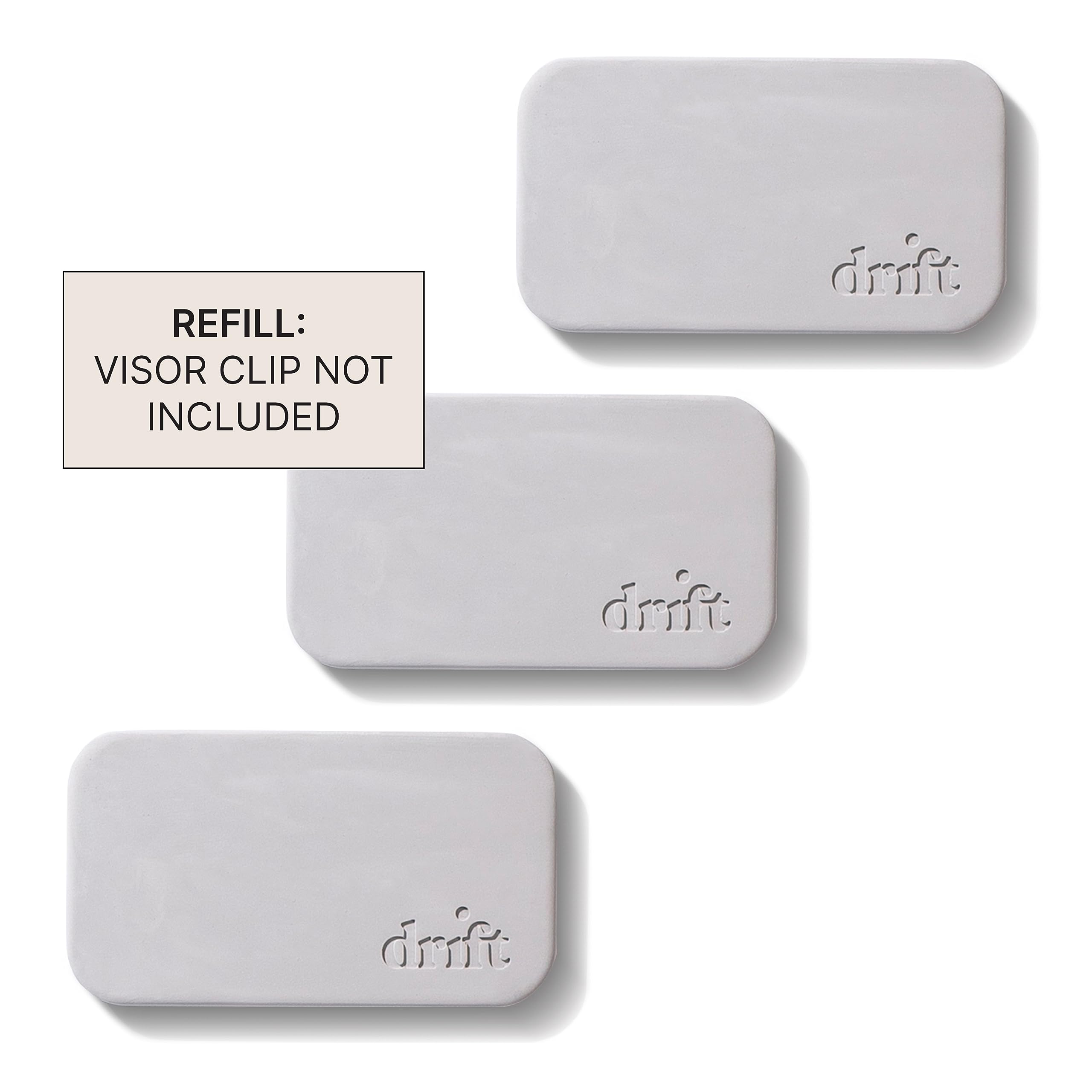 Drift Car Air Freshener - Stone Air Freshener - Car Odor Eliminator - Teak Scent Refill - Pack of 3 - NO CLIP INCLUDED