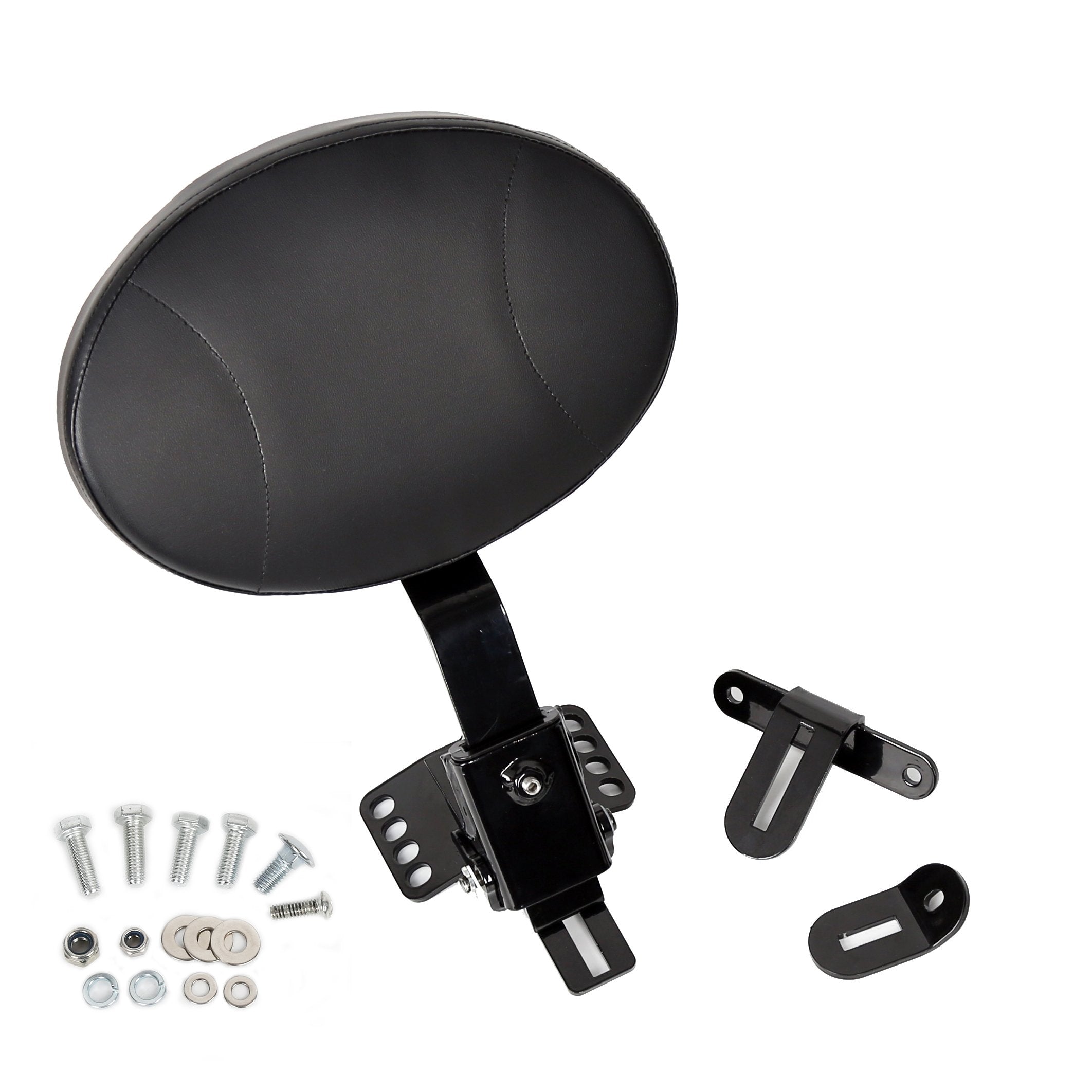 Ecotric Adjustable Plug-In Driver Rider Backrest Kit For 1988-2023 Harley Touring Fltr Flht,With A Removable Back Pocket