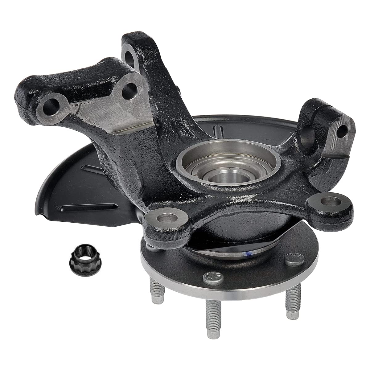 Autoshack Front Steering Knuckle & Wheel Bearing Hub Assembly 5 Lugs Passenger Side Replacement For 2005-2012 Ford Escape 2005-2011 Mercury Mariner 2005 2006 2008-2011 Mazda Tribute 4Wd Fwd Kn798406