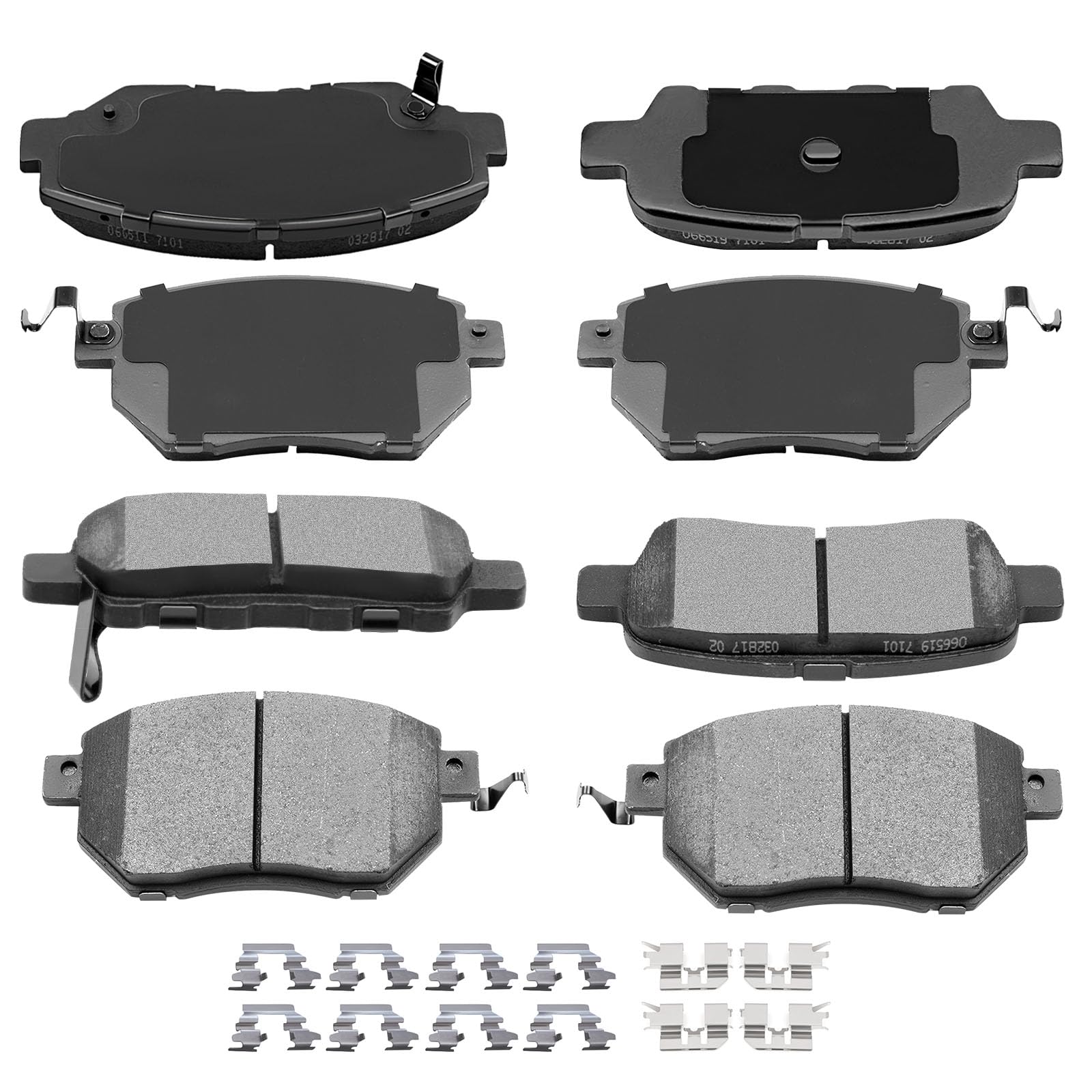 Automuto 8Pcs Front & Rear Ceramic Disc Brake Pads Set D969 D905 For Infiniti Fx35 Fx45 For Nissan Altima Maxima Murano
