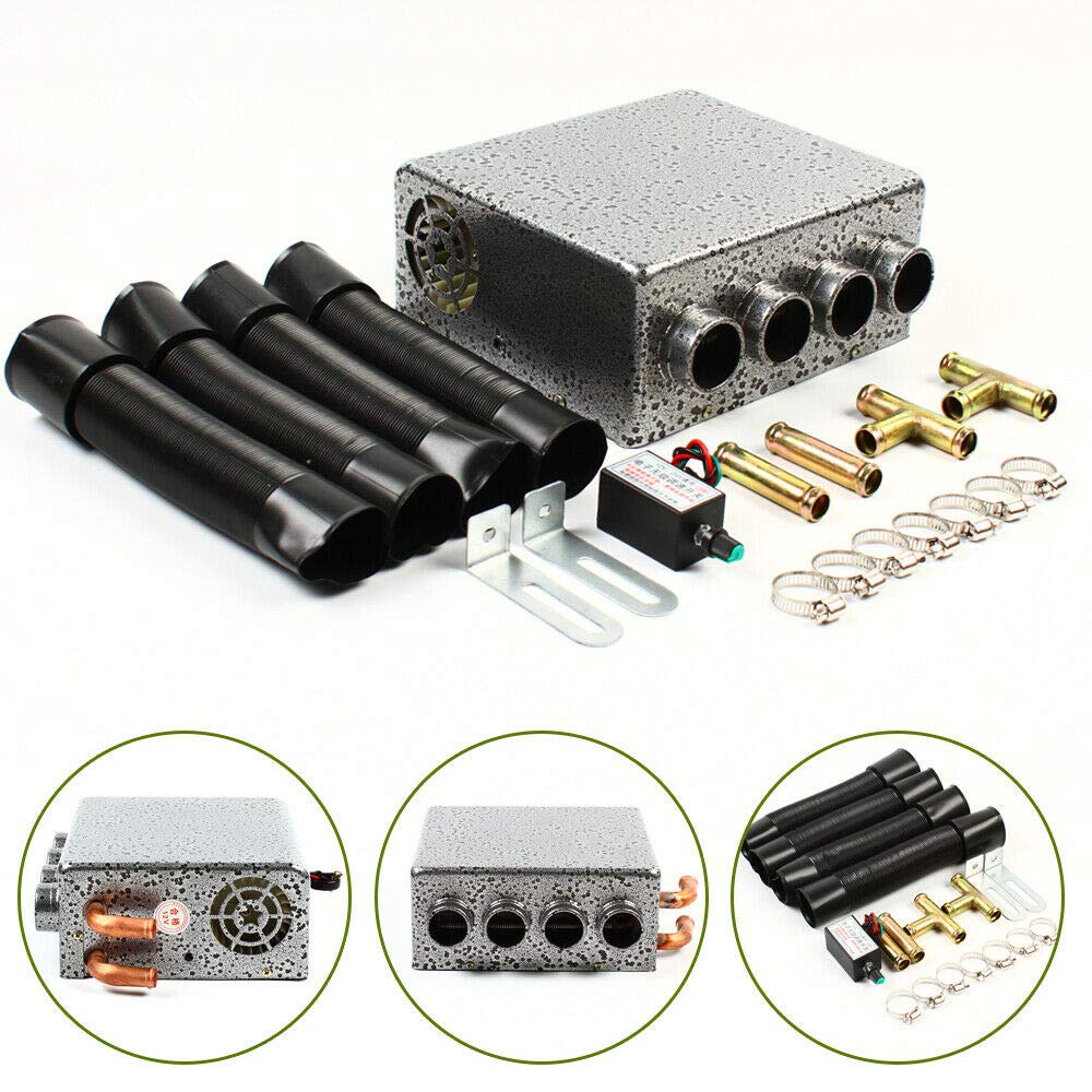 Upgraded Of 12V Universal Auxiliary Heater Underdash Heat With Speed Switch For Car Or Truck Minivans Excavators Harvesters 4 Ports Us Stock