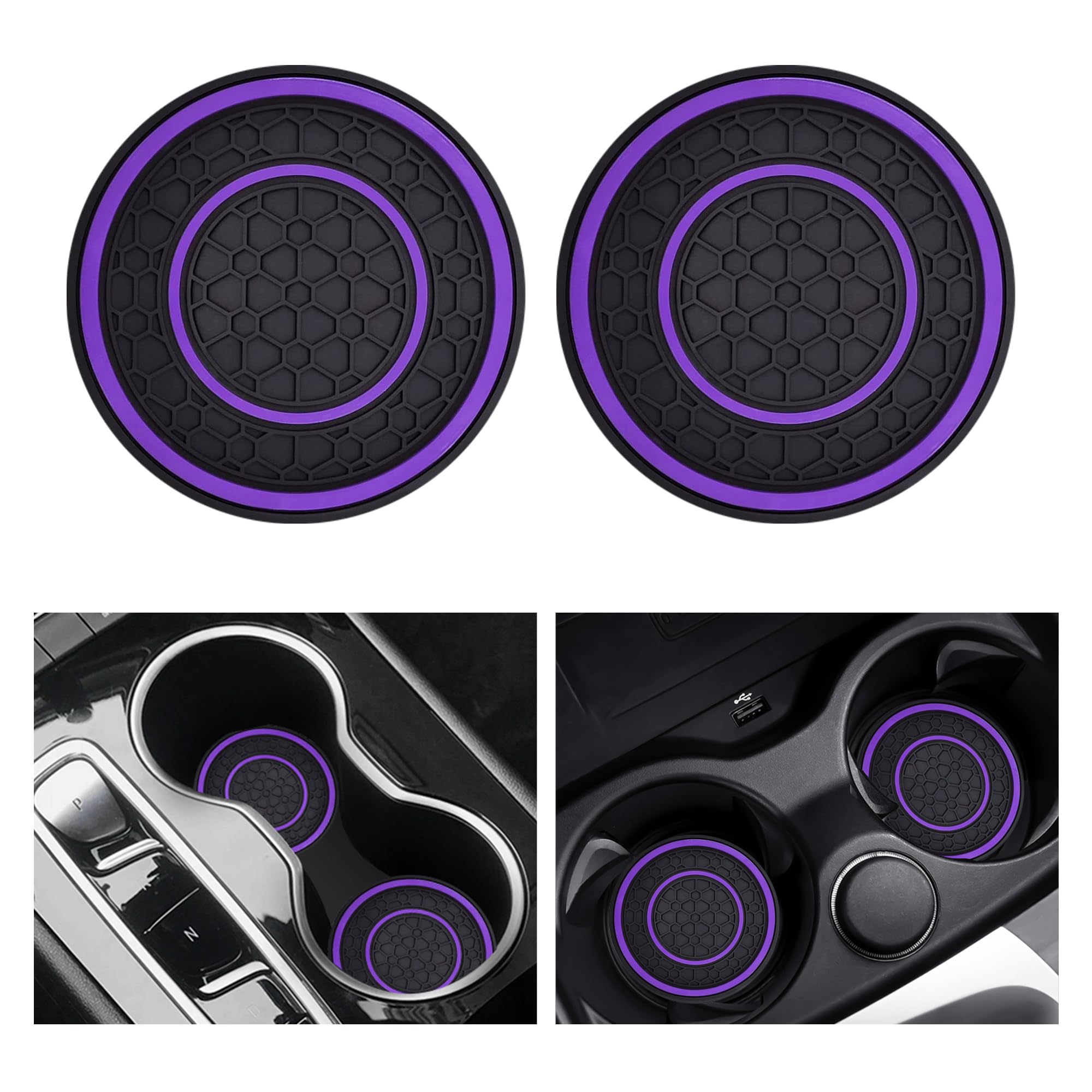 2 Pcs Car Cup Holder Coaster,Car Coasters Cup Mats,2.75 Inch Universal Car Cup Coasters,Non-Slip Anti Dust Mats Cup Holder Inser