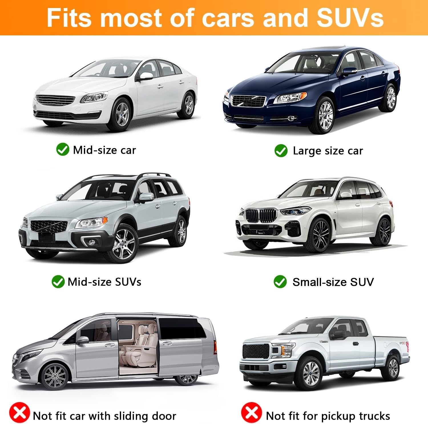 Car Front Side Window Shade,2 Pack Super Stretchy Mesh Car Window Screen Sun Shade Mosquito Net Curtains Cover For 95% Cars Suvs