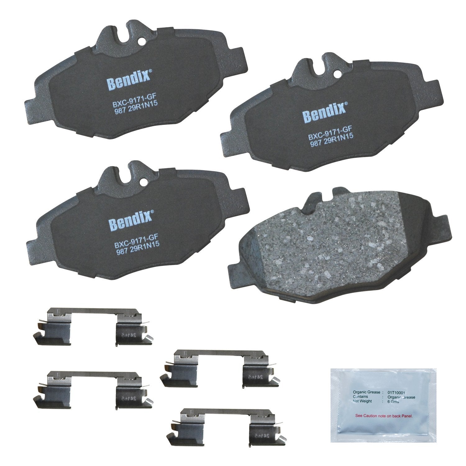 Bendix Priority1 Cfc987 Ceramic Front Brake Pads For Mercedes-Benz E280 2009-2008, E320 2009-2003, E350 2009-2006