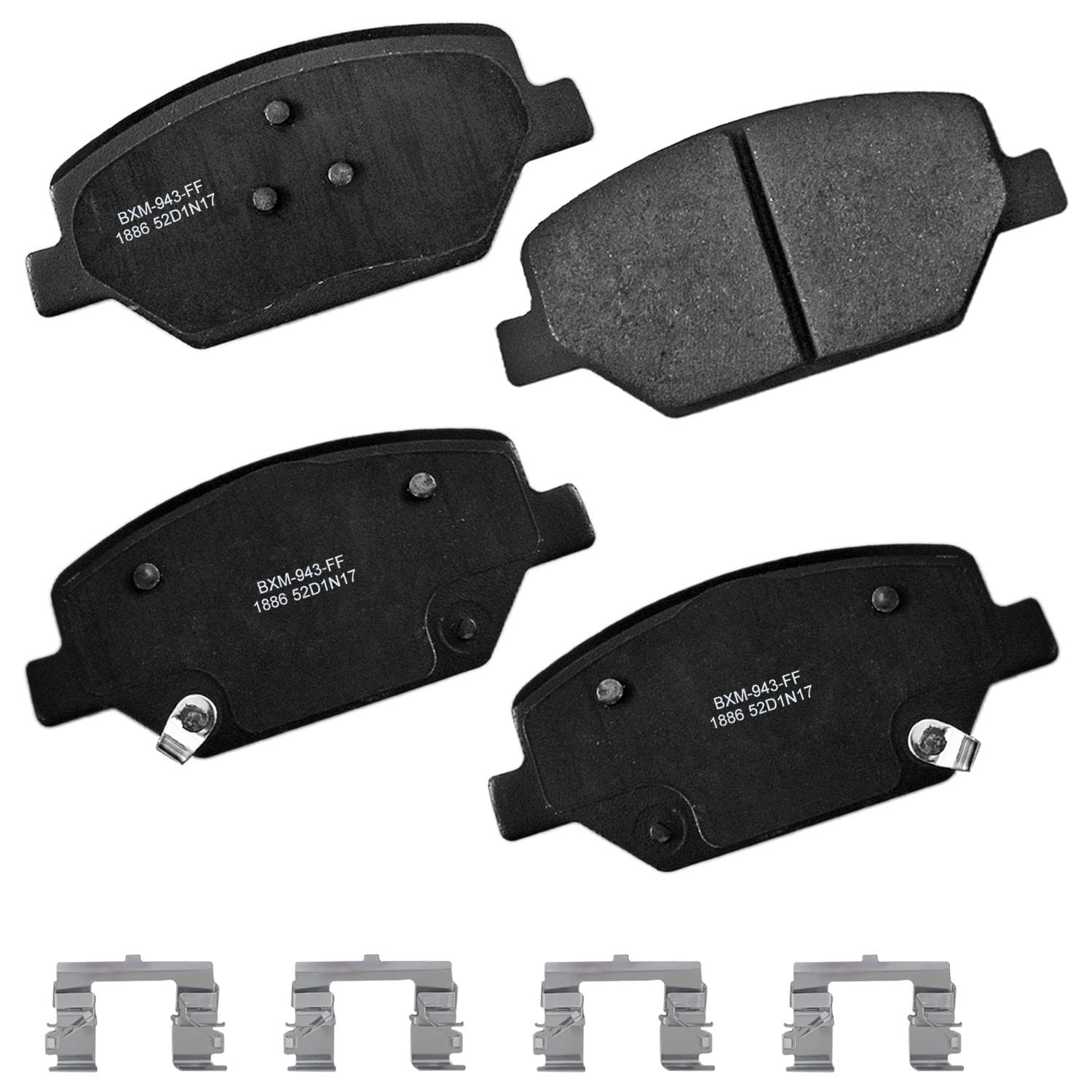 Bendix Premium Sbm1886 Semi-Metallic Front Brake Pads For Select Models Buick Envision, Lacrosse, Regal Sportback, Tourx, Cadill