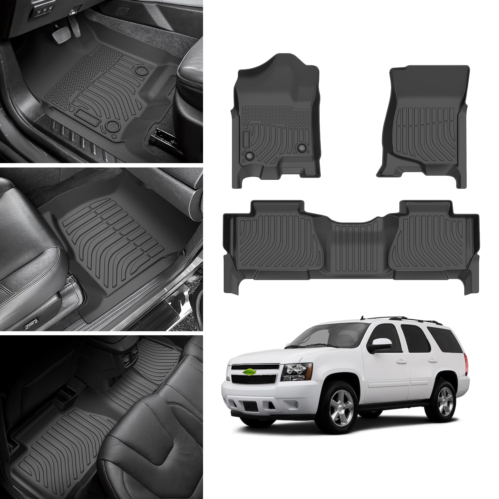 Cartist Floor Mats Compatible With Chevy Tahoe & Gmc Yukon 2007-2014 Accessories All Weather Floor Mat For Tahoe Accessories Hea