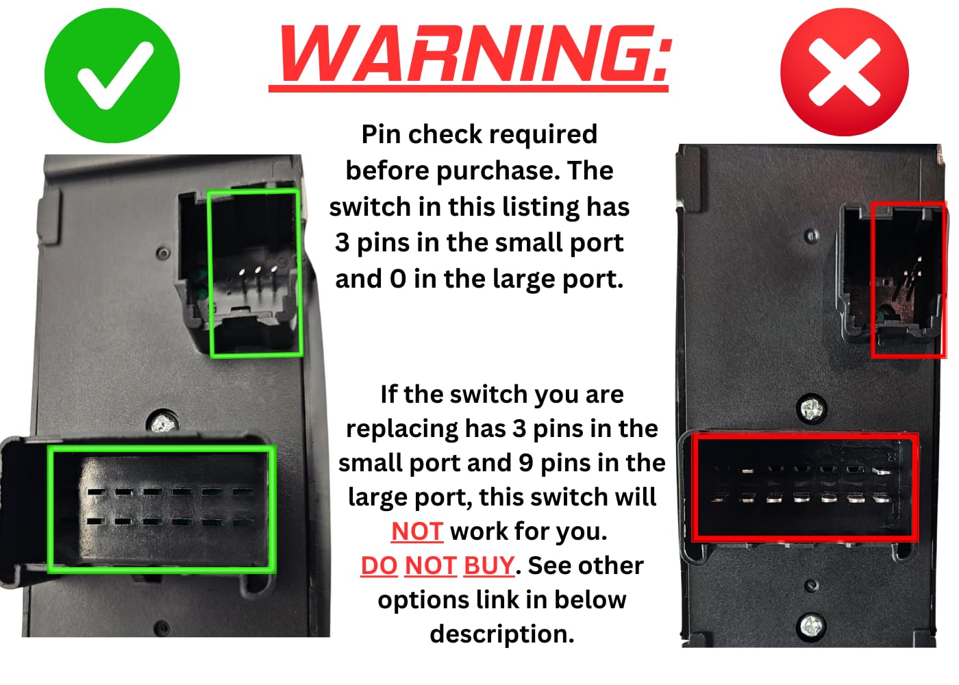 Switchdoctor Window Master Switch For 2008-2020 Dodge Grand Caravan And 2008-2016 Chrysler Town & Country Pin Check Required Before Purchase (4602535Ag, 68298871Aa, Van)